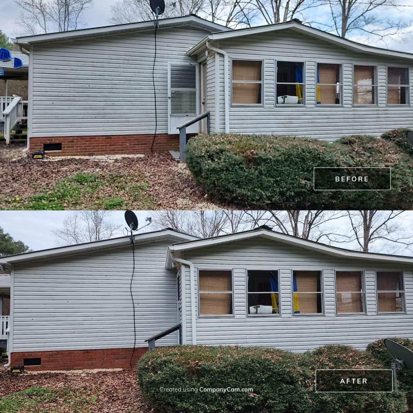 House Wash using cleaner by Power Wash Masters LLC