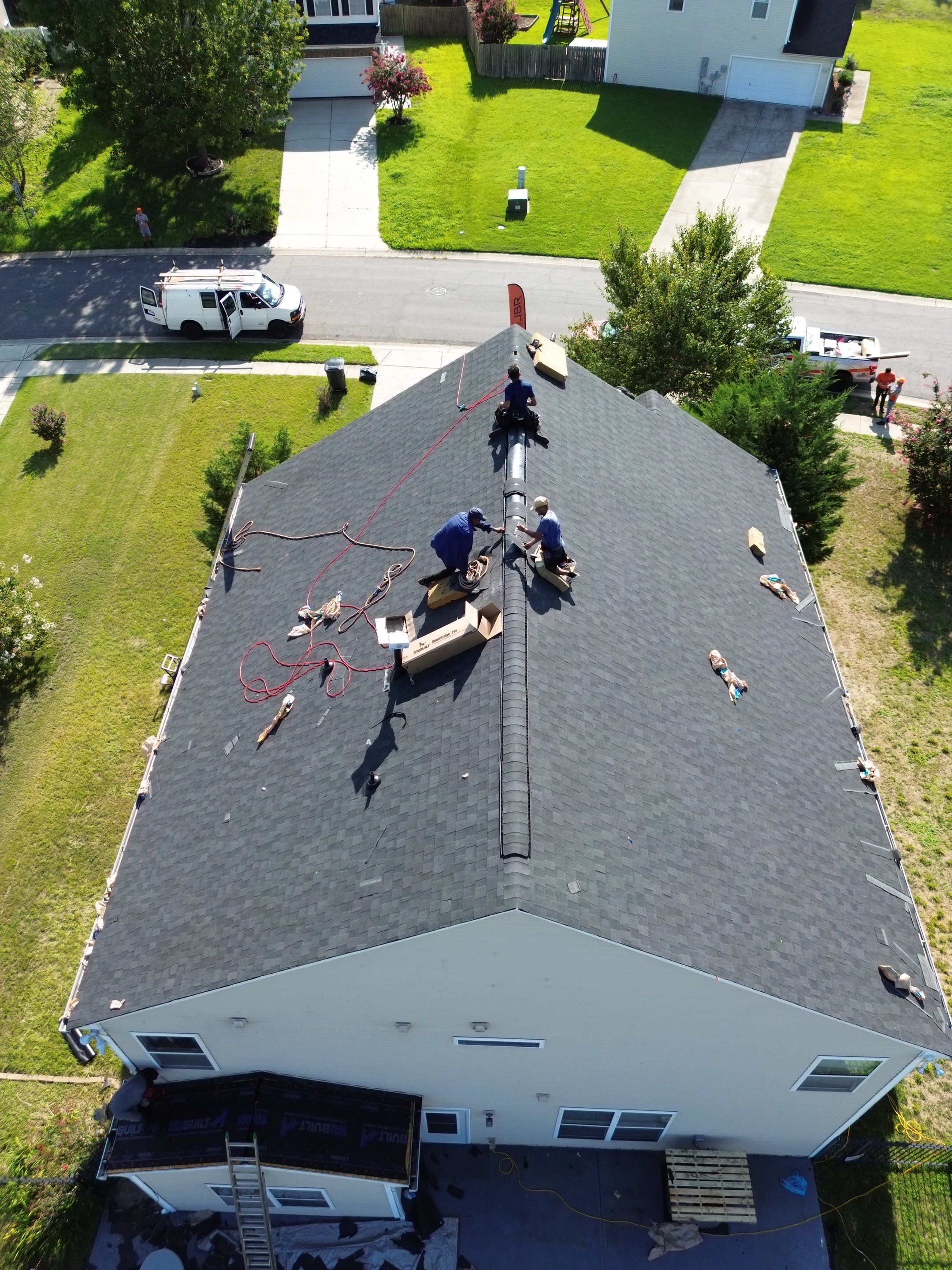 Roof and gutters replacement by hail and wind damage by Just Brilliant Restoration JBR