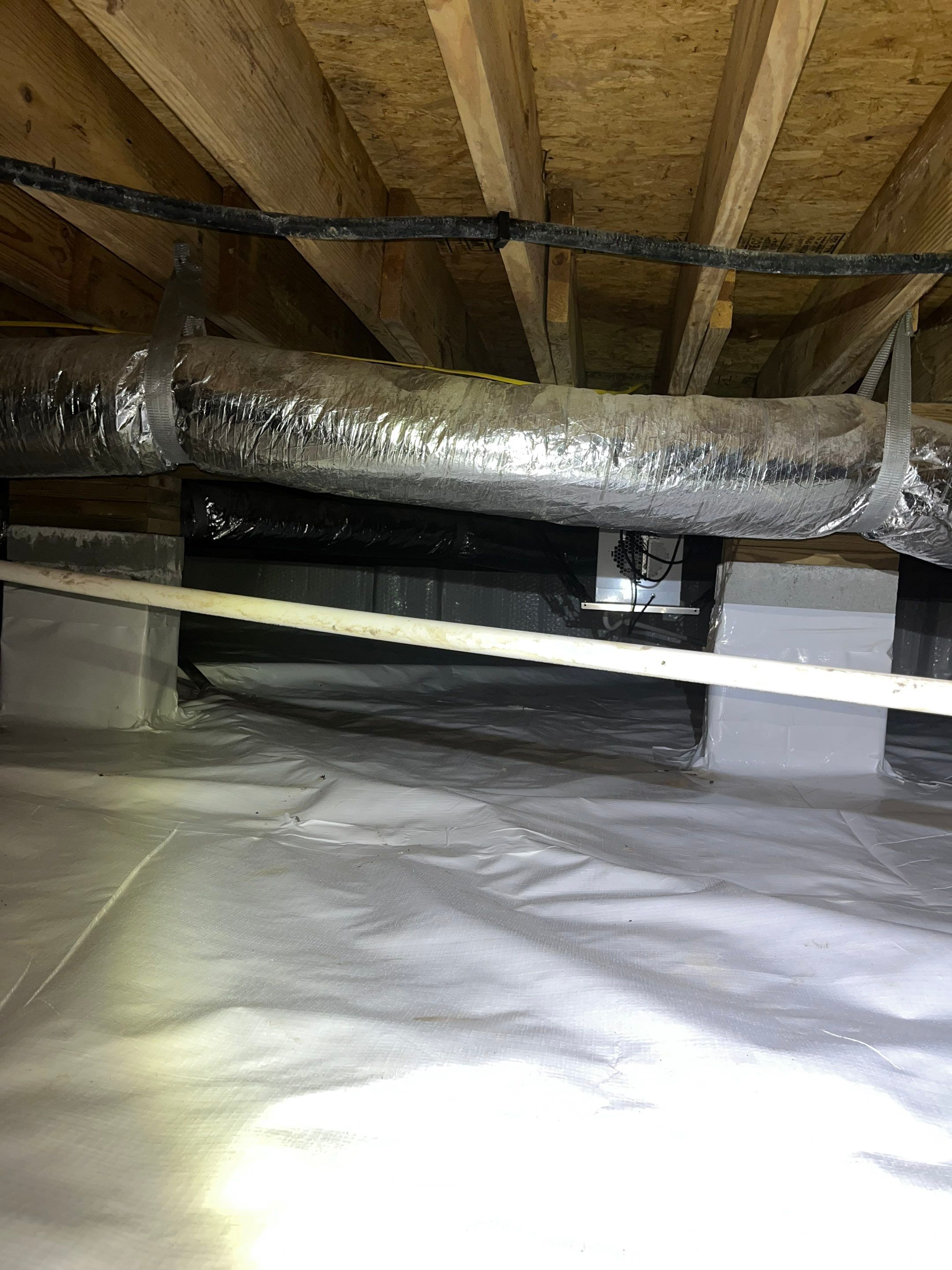 Impact Choice Encapsulation with French Drain and Crawlspace Doors by Impact Crawlspace