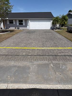 Paver Sealing and Restoration for Sun City Center Driveway