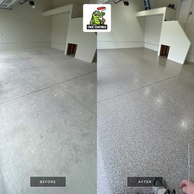 Garage Transformation using Pebble Beach