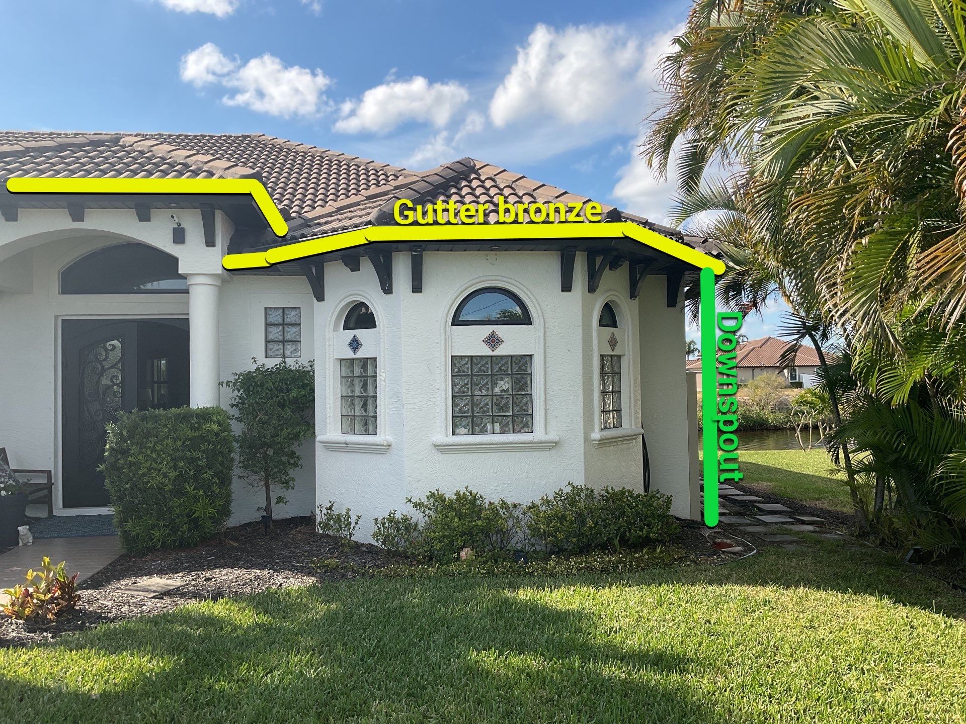Bronze Gutter Repair and Replacement in Cape Coral FL by Gutter Professors