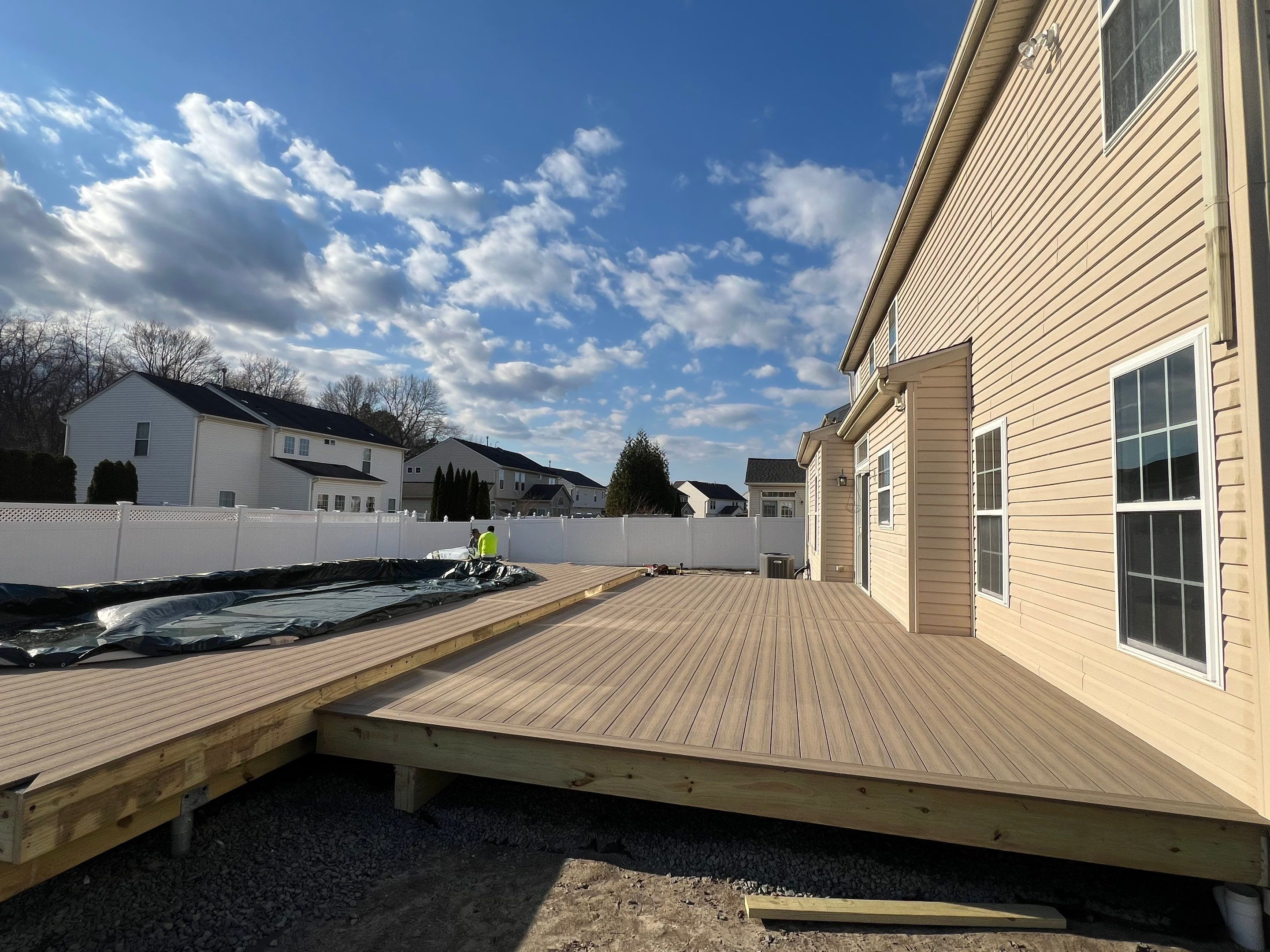 new pool deck in Howell by deck guardian