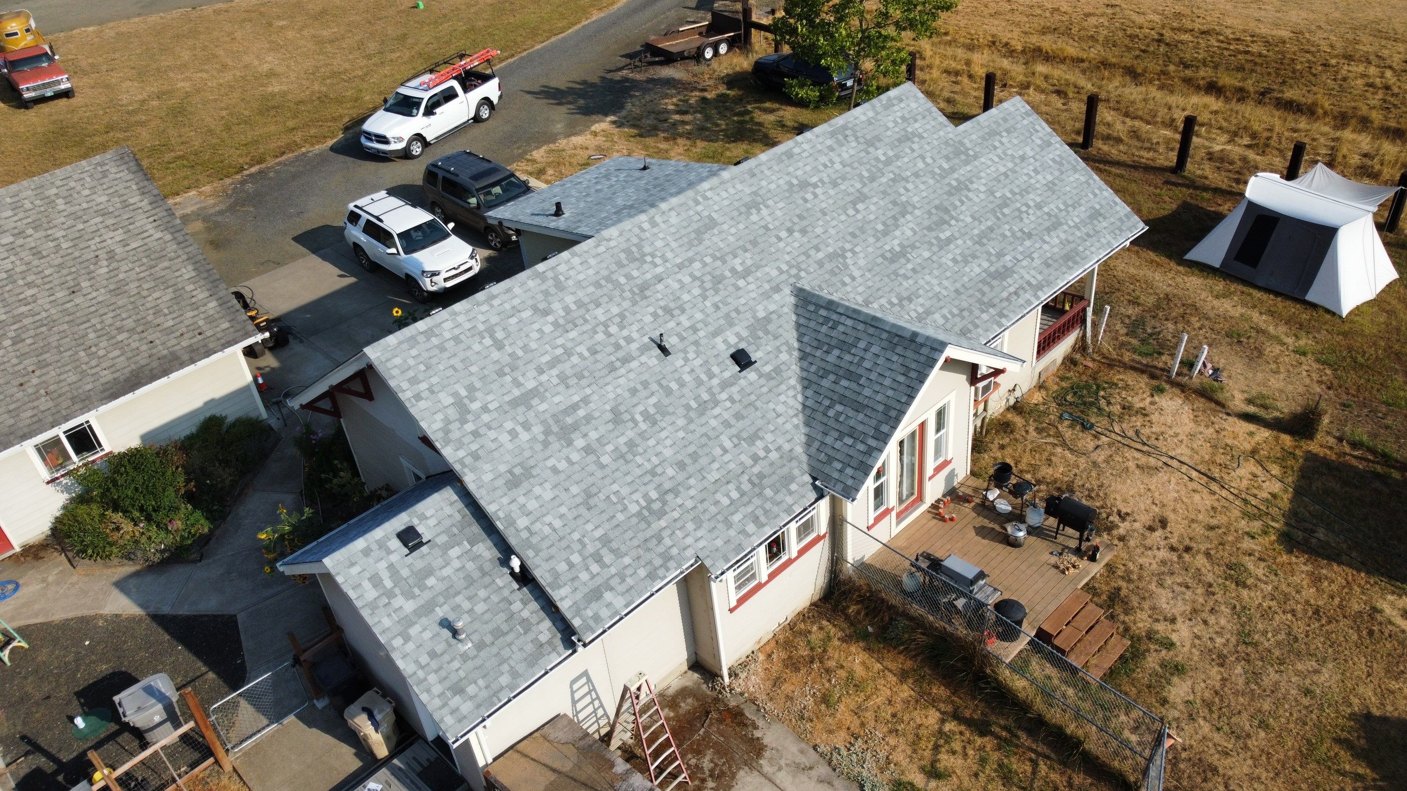 Residential Roofing Installation using IKO Dynasty (Color: Frostone Grey) by Orezona Building & Roofing Company, Inc.