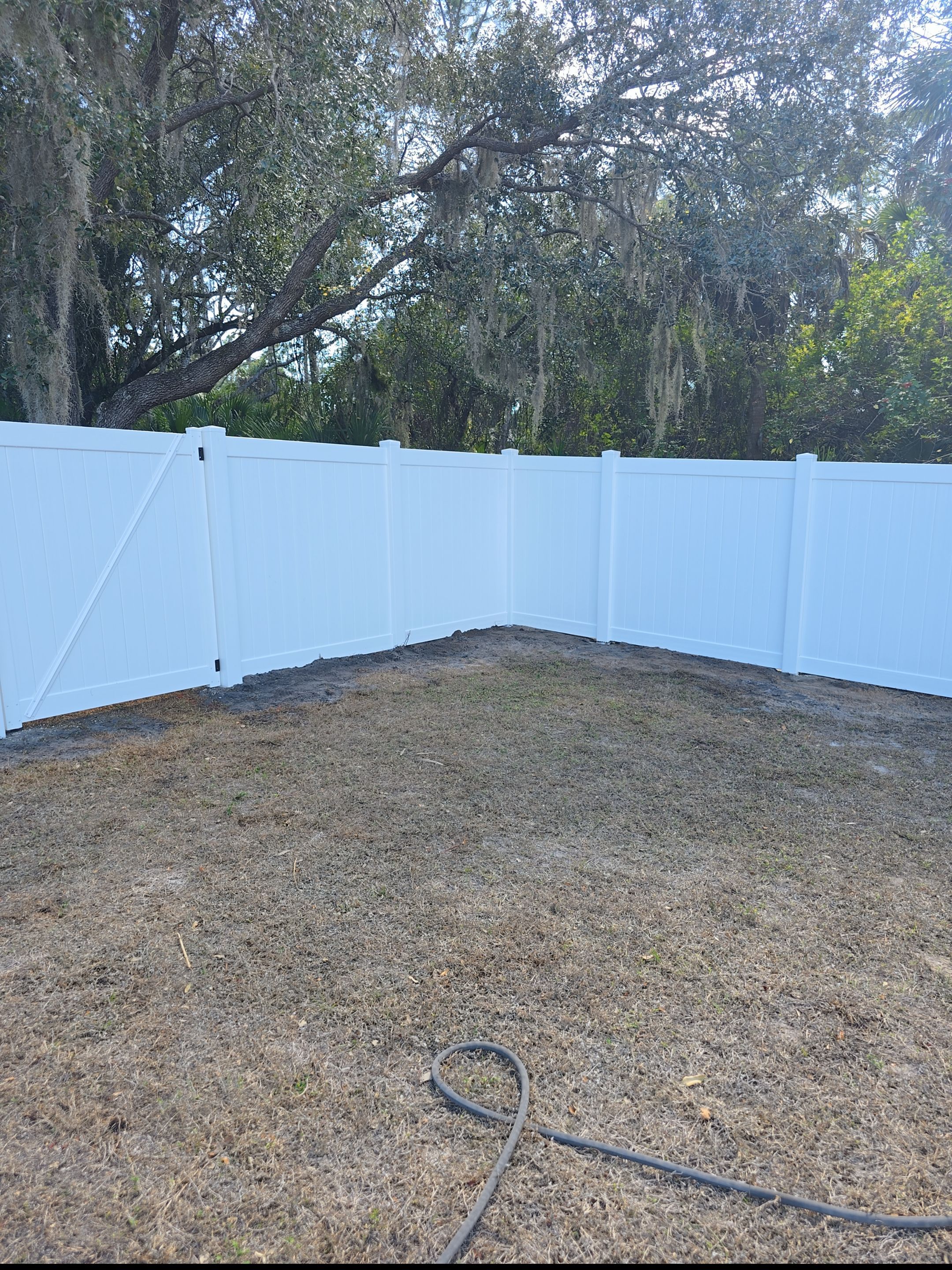 Vinyl Fence with Post Inserts in North Port by True Fence LLC