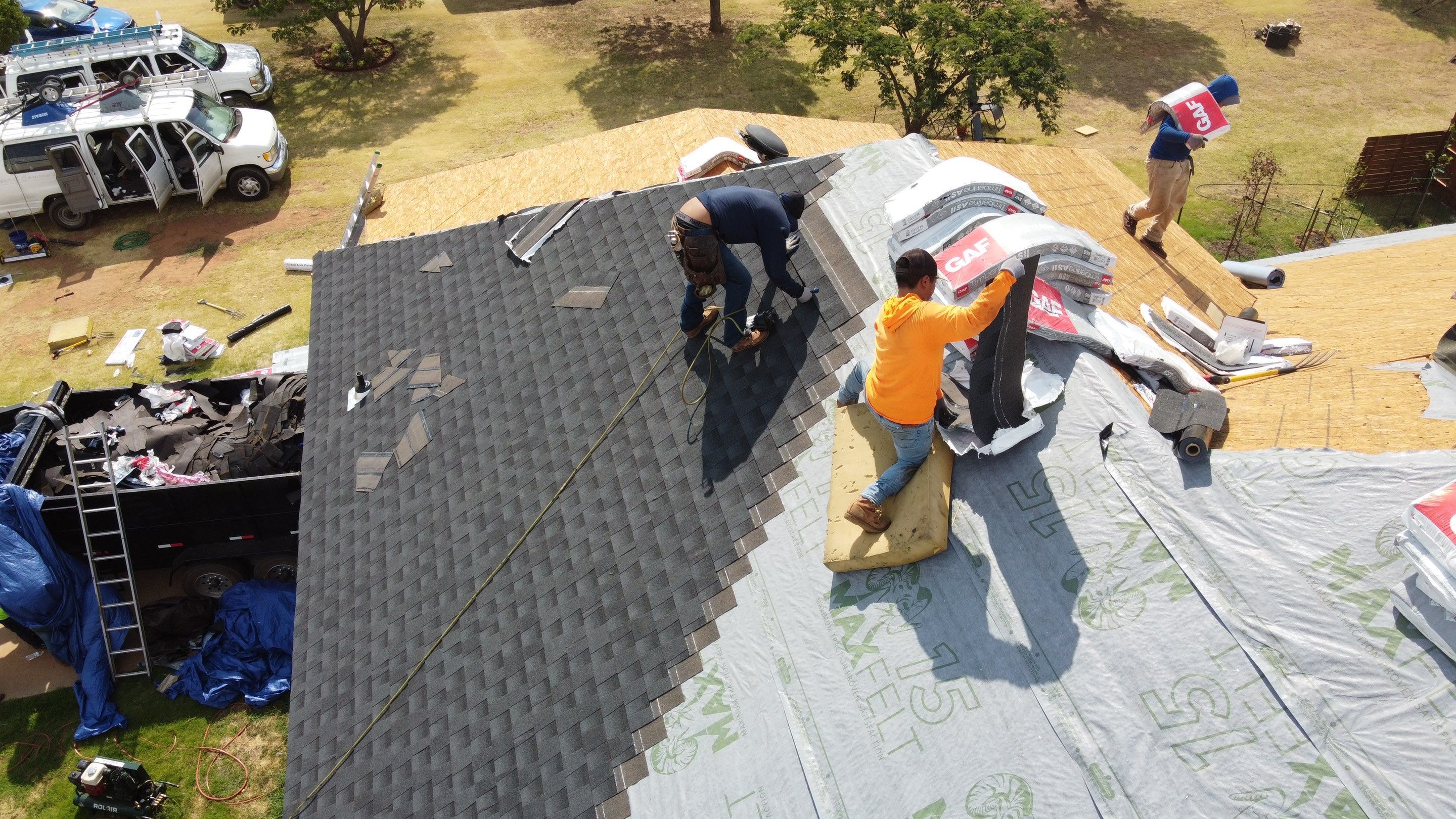 Residential Roofing Installation using GAF Armor Shield II by A & H Roofing and Contracting