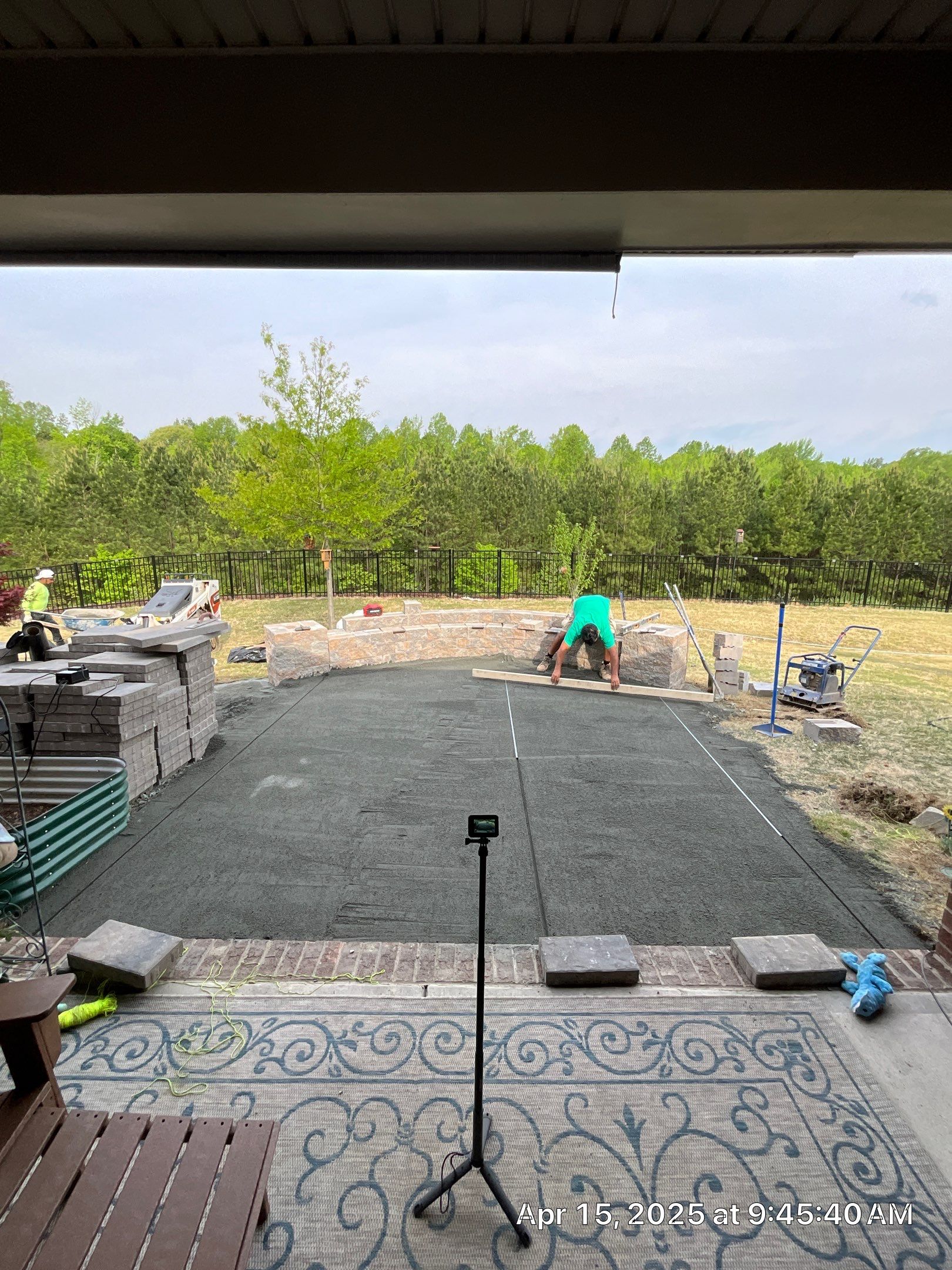 Patio Installation using Stone Pavers by Carolina-Metro Landscape, Inc
