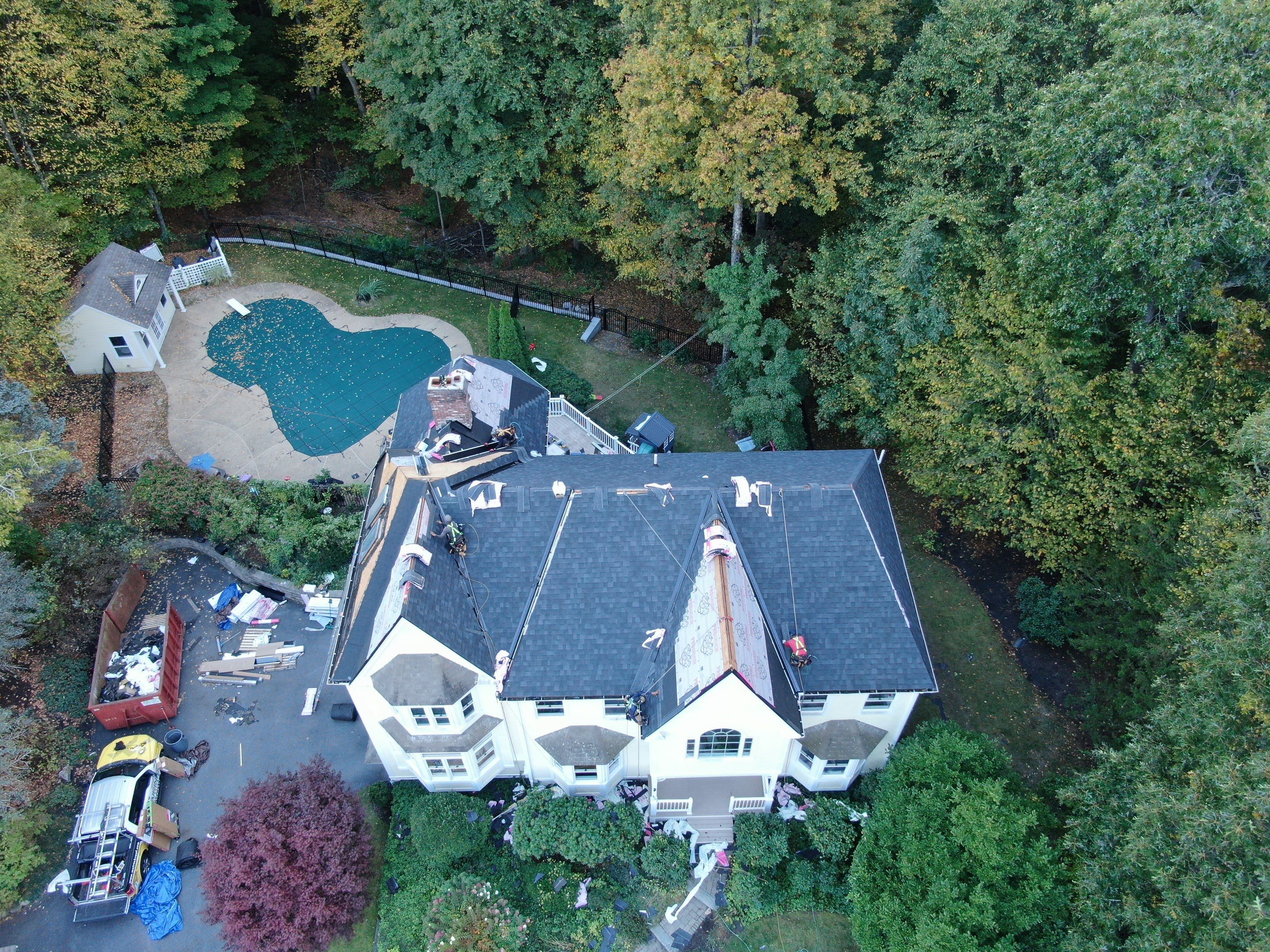 New Roof, Skylights, and Metal Accent Roof Installation in Groton by Mighty Dog Roofing of Greater Middlesex County