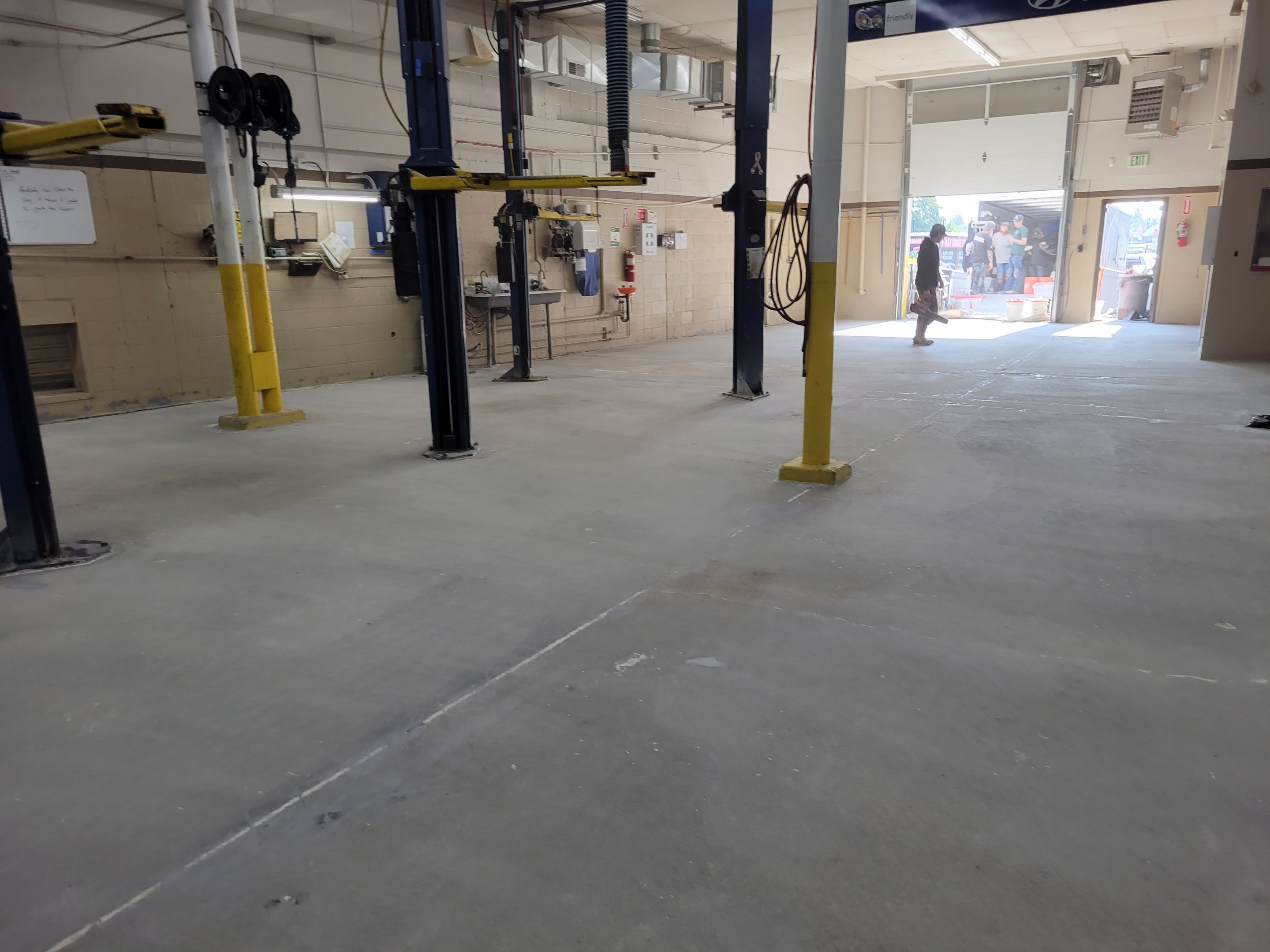 Commercial Floor Transformation using Penntek Shop Floor System by Croc Coatings, LLC