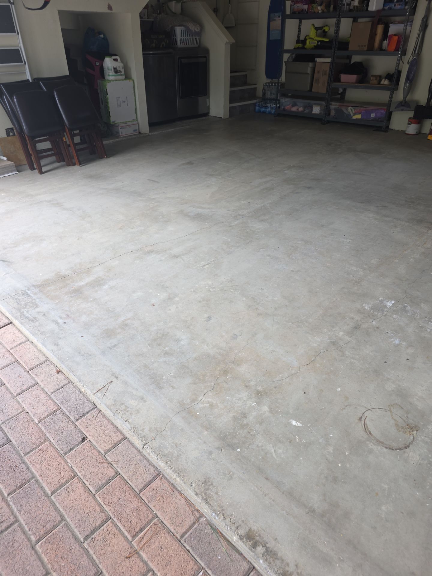 Polyurea Garage Floor Transformation with Stonewash Chips in Cambria by MGP Coatings