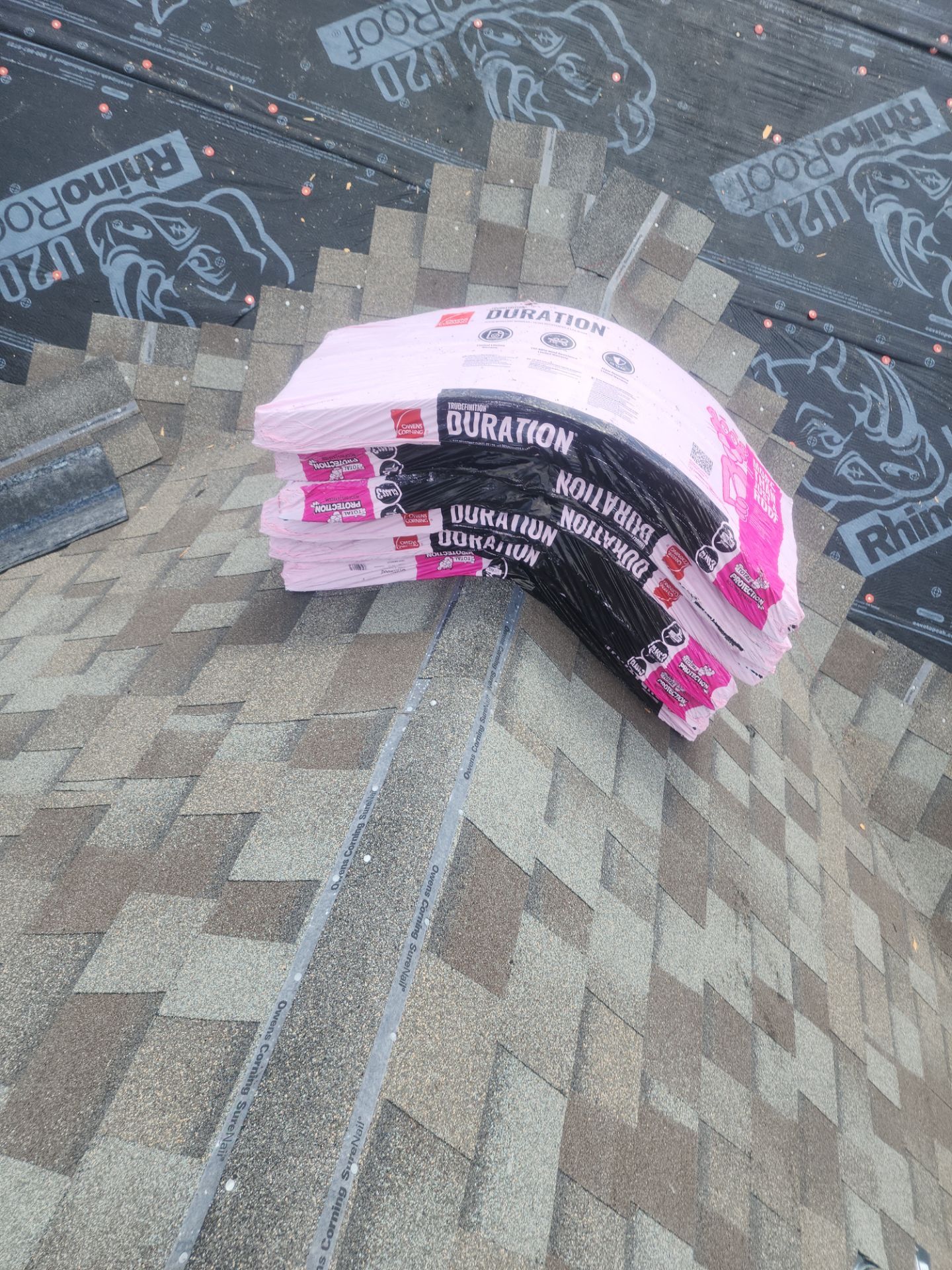 Residential Roofing Installation using Owen's Corning Duration (Lifetime) Shingles by Roof Repair Company