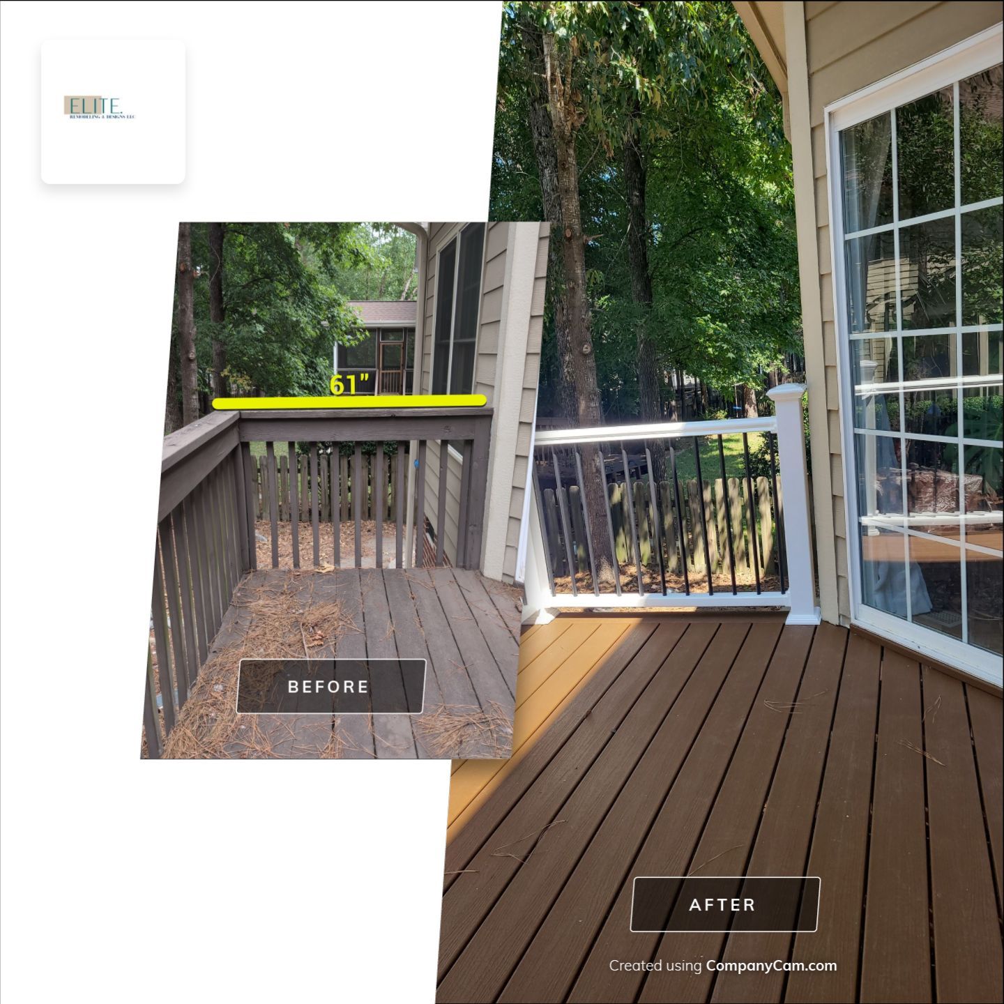 Fuquay-Varina Outdoor Upgrade – Composite Deck & Paved Landing by Elite Remodeling and Design LLC