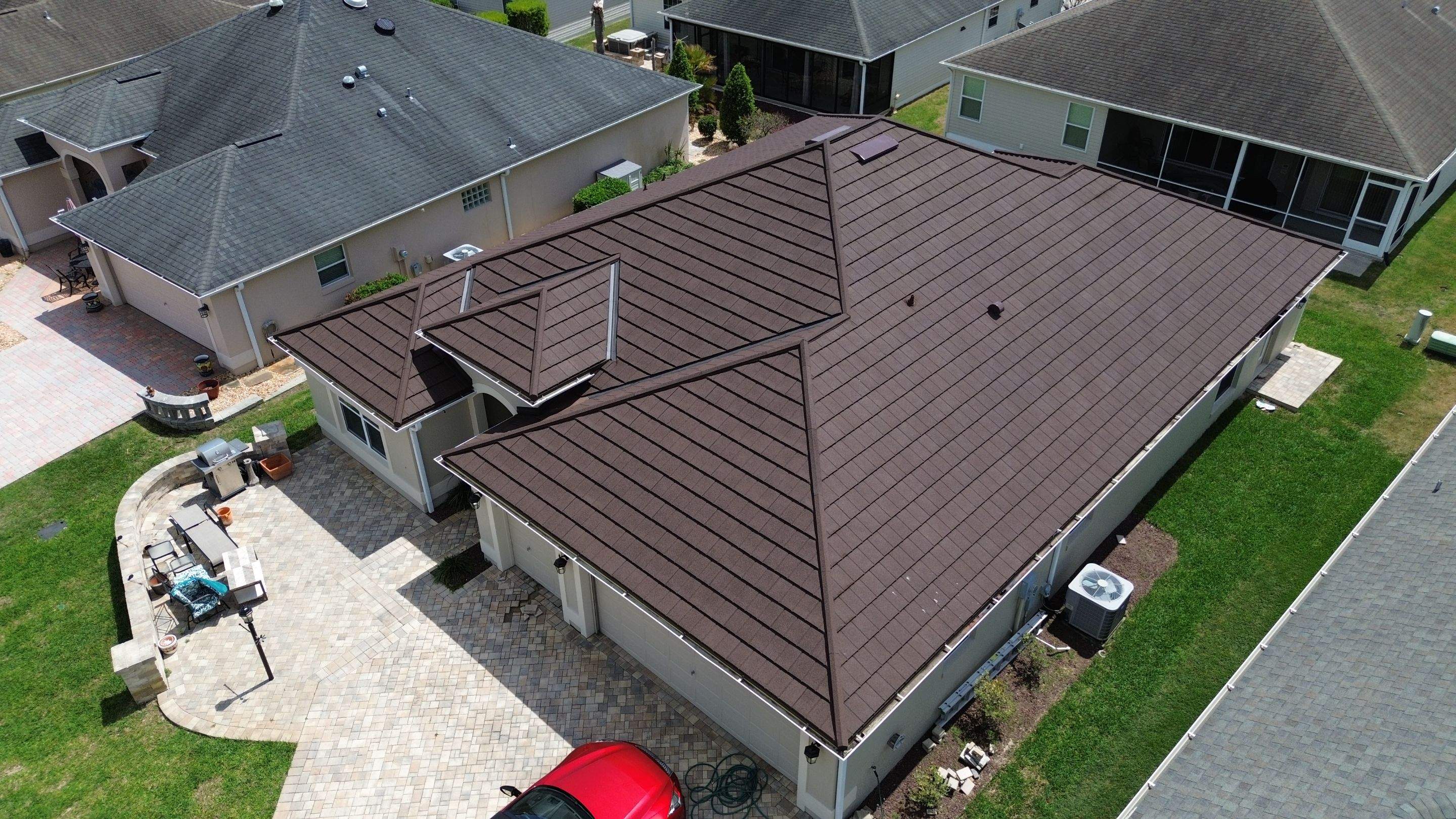 New Novatik slate Stone Coated - Brown Earth roof replacement in The Villages, FL by Brehm Roofing