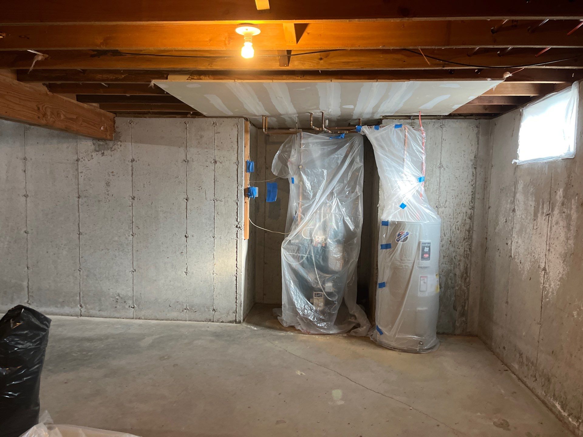 Basement Exterior Walls using Closed Cell Spray Foam by NYS Foam & Energy