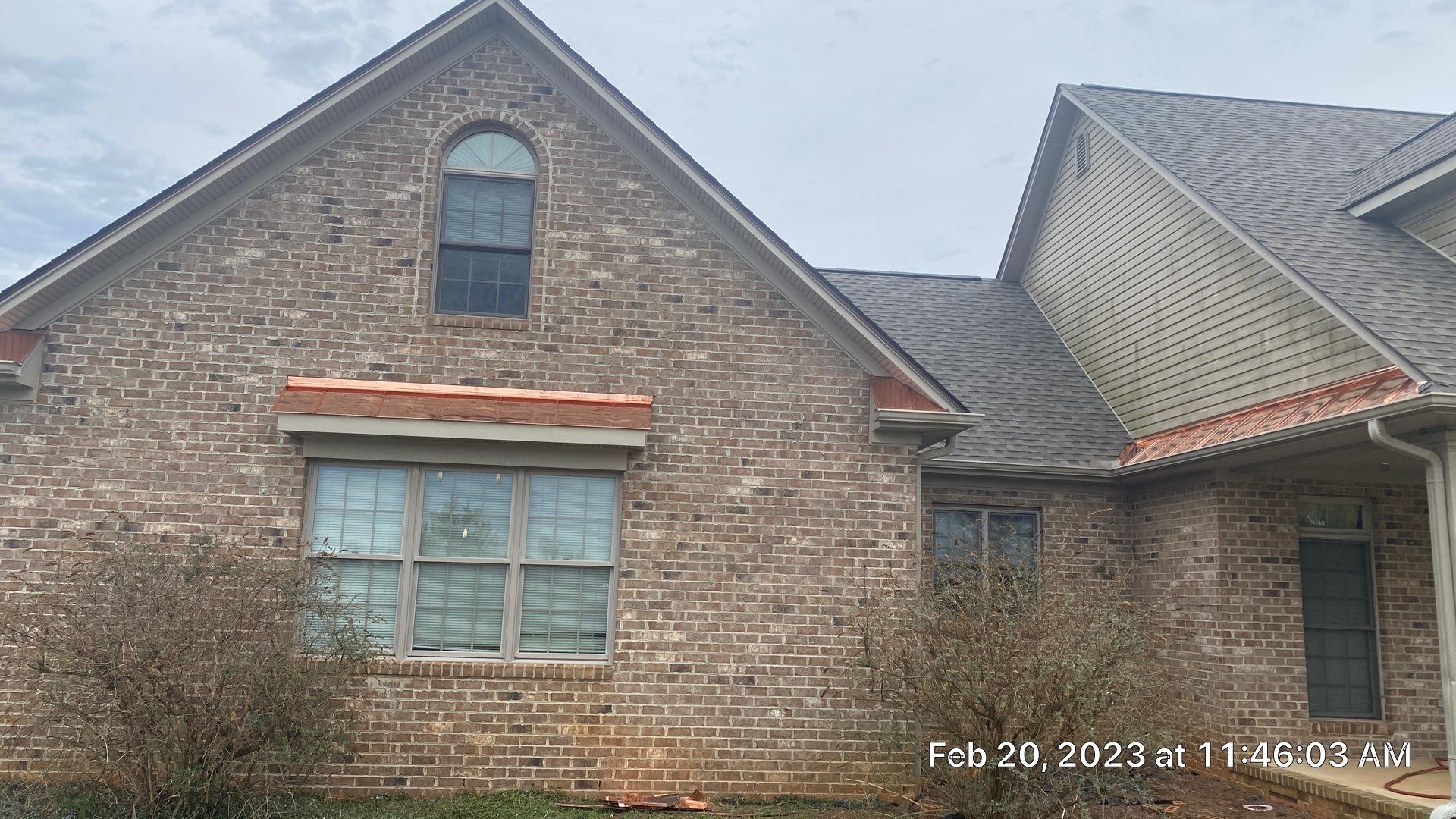 GAF Weathered Wood and Custom Copper by Just In Time Roofing and Restoration