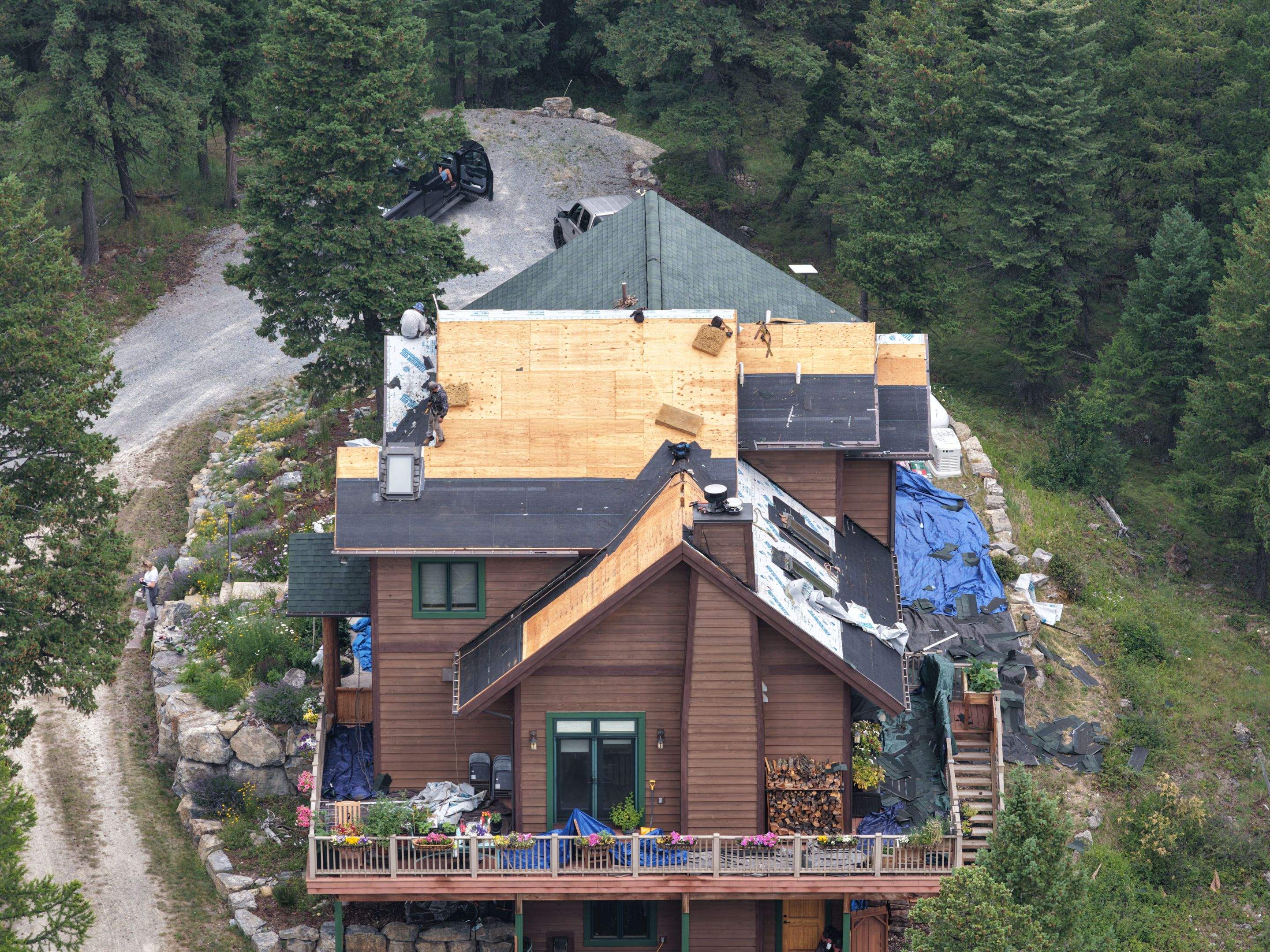Roof Replacement - GAF Timberline UHDZ - Barkwood  by Montana Roofing Solutions