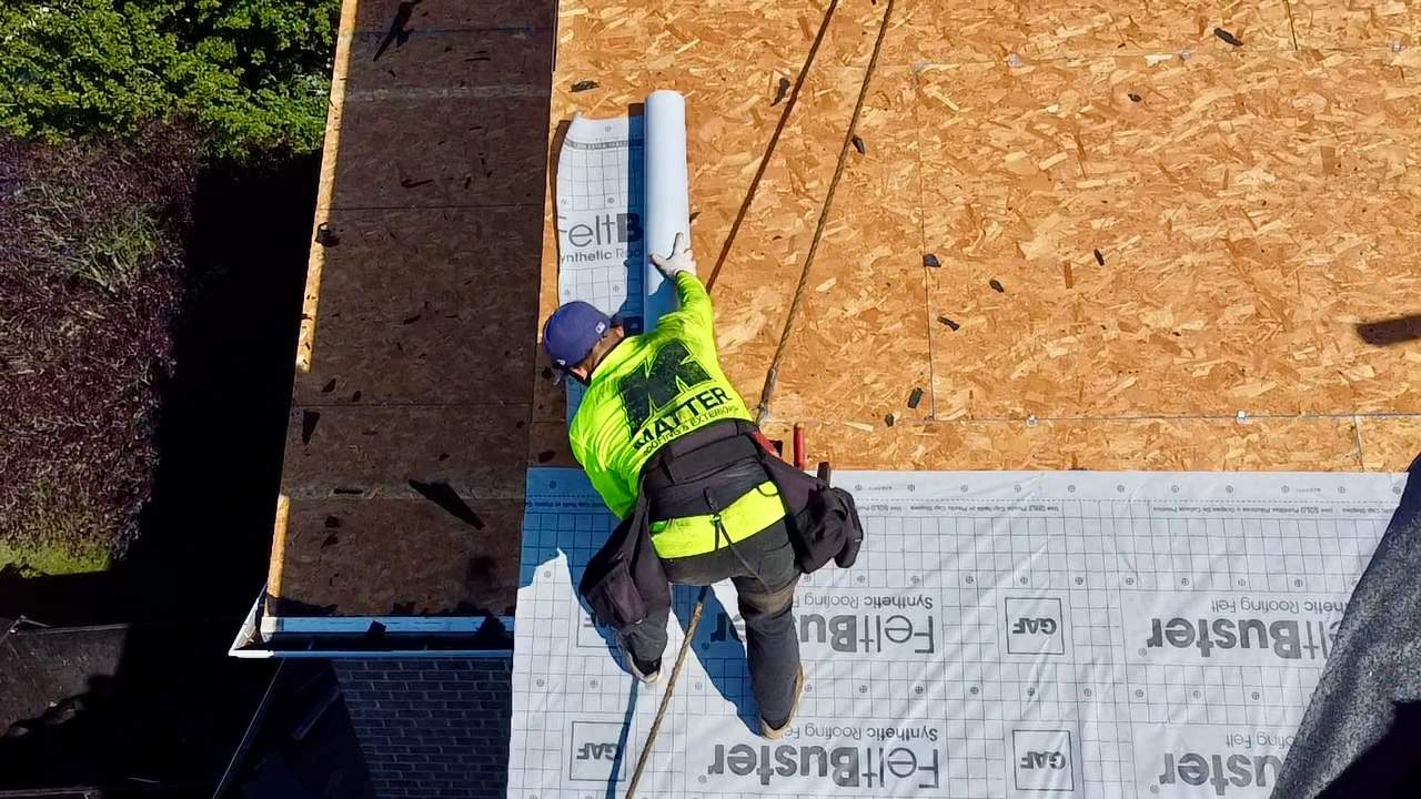 Residential Roofing Installation using GAF Timberline HDZ by Matter Roofing & Construction