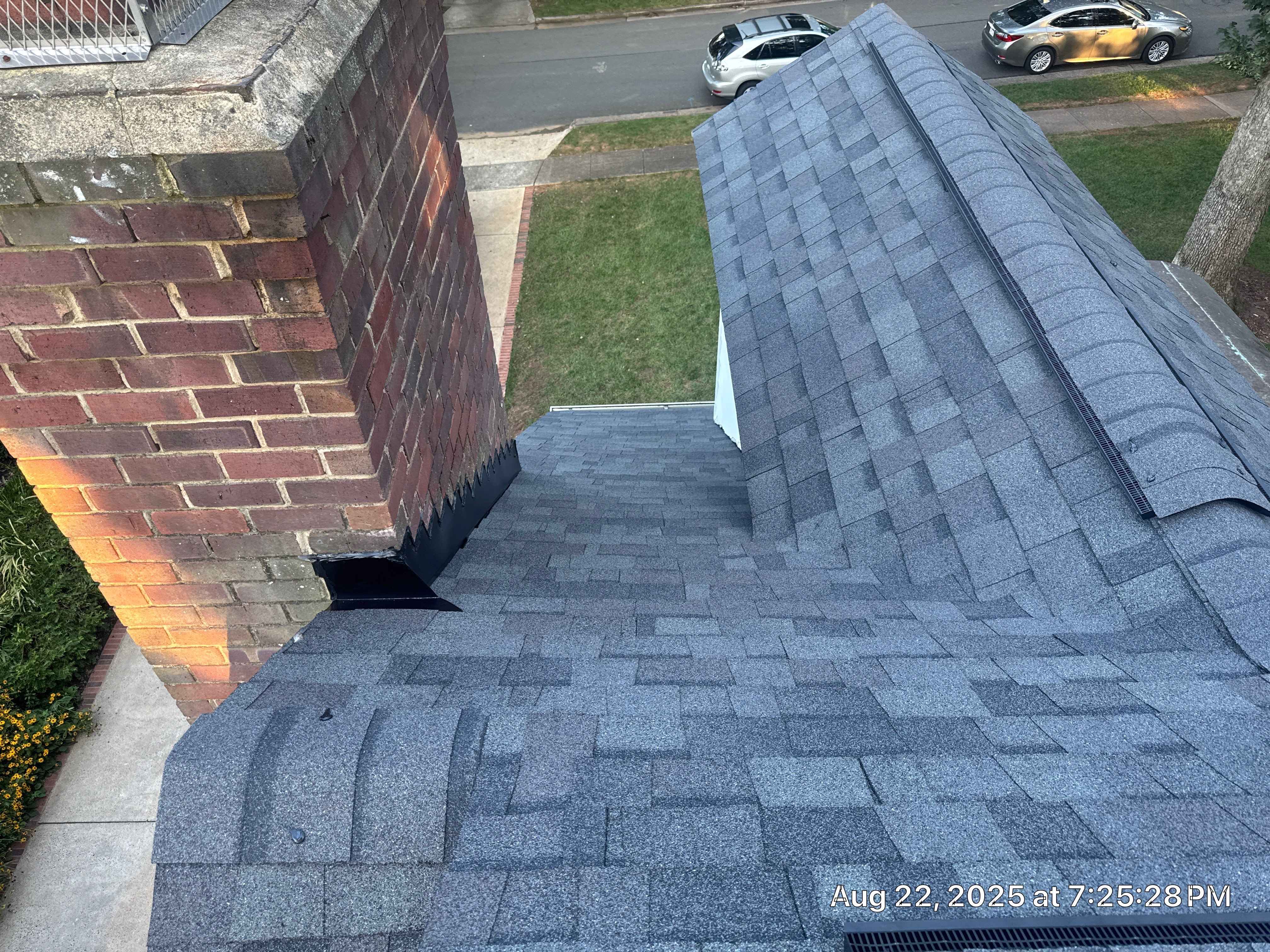 Full Roof Replacement with Owens Corning Architectural Shingles and EPDM in Charlotte, NC by Merritt Roofing LLC