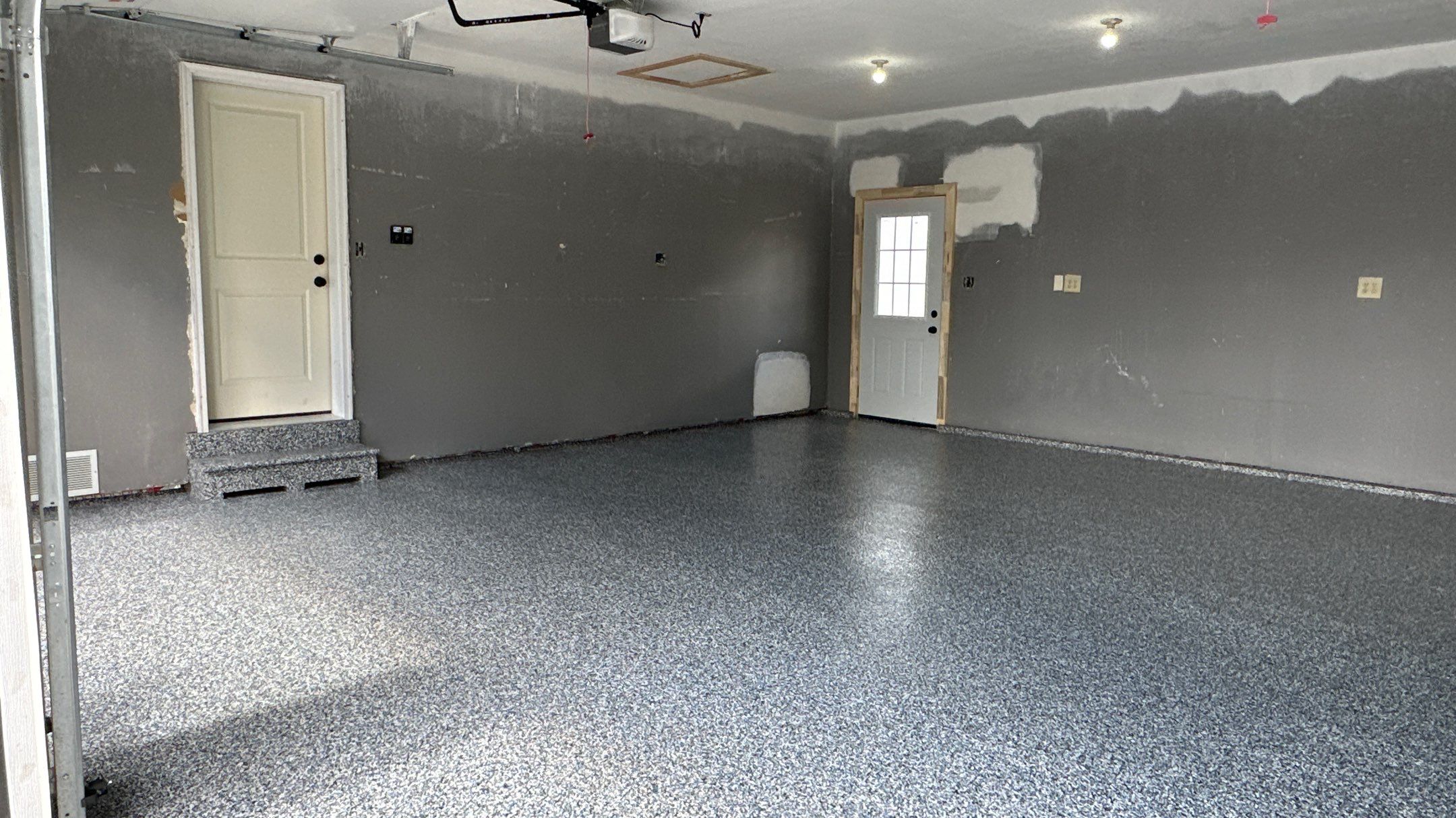 Kurt C. upgraded their garage floor with Banner Blue Flake  by Banner Garage