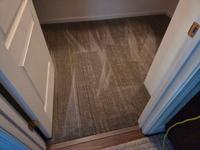 Small, Carpet Installation into a Closet