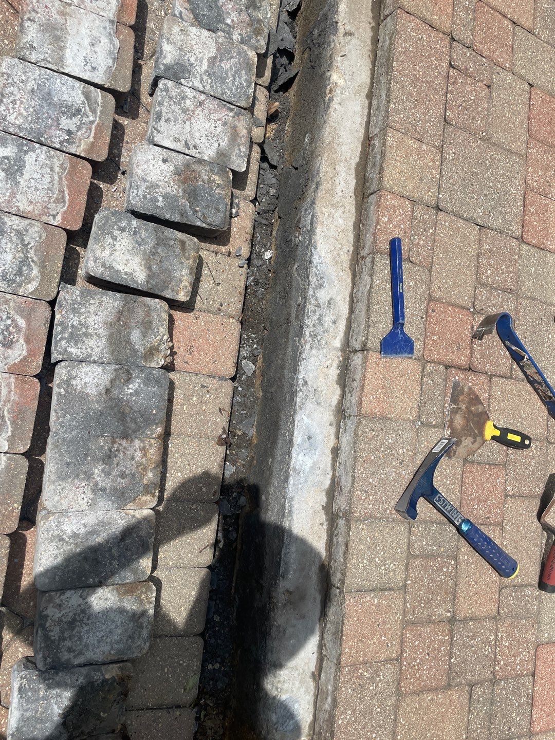 Brick step repair by Northern Power Washing LLC.