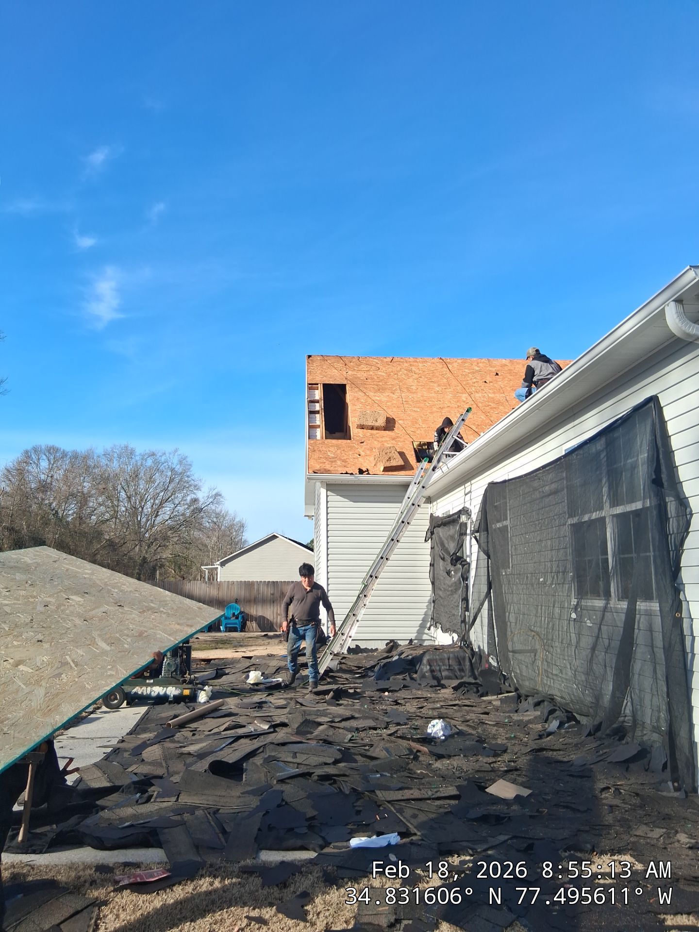 FORTIFIED Roof Installation in Jacksonville NC | CertainTeed Landmark AR Charcoal Black Shingles by RGR Construction and Roofing, LLC