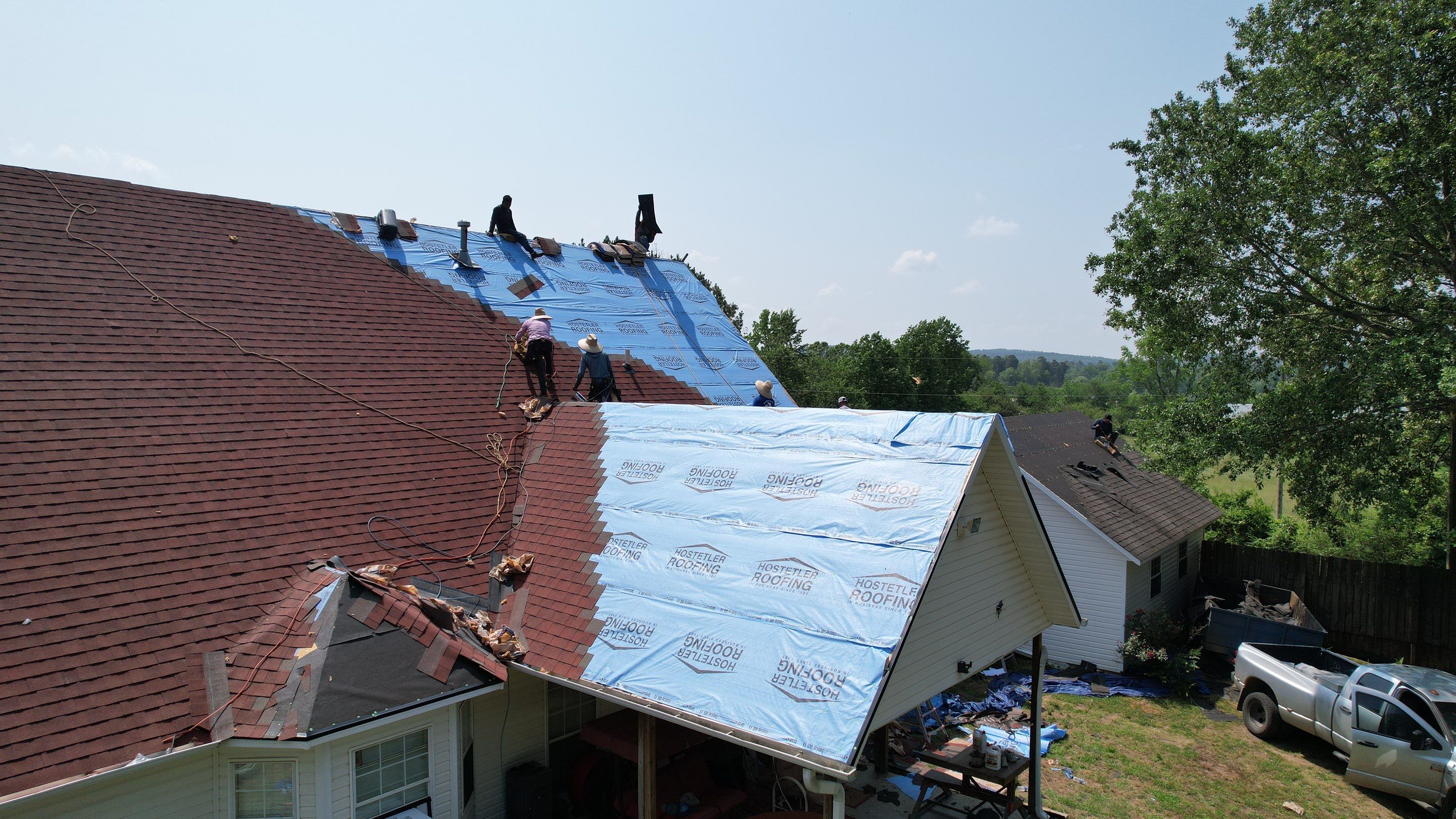 Residential Roofing Installation using GAF Timberline HDZ by Hostetler Roofing