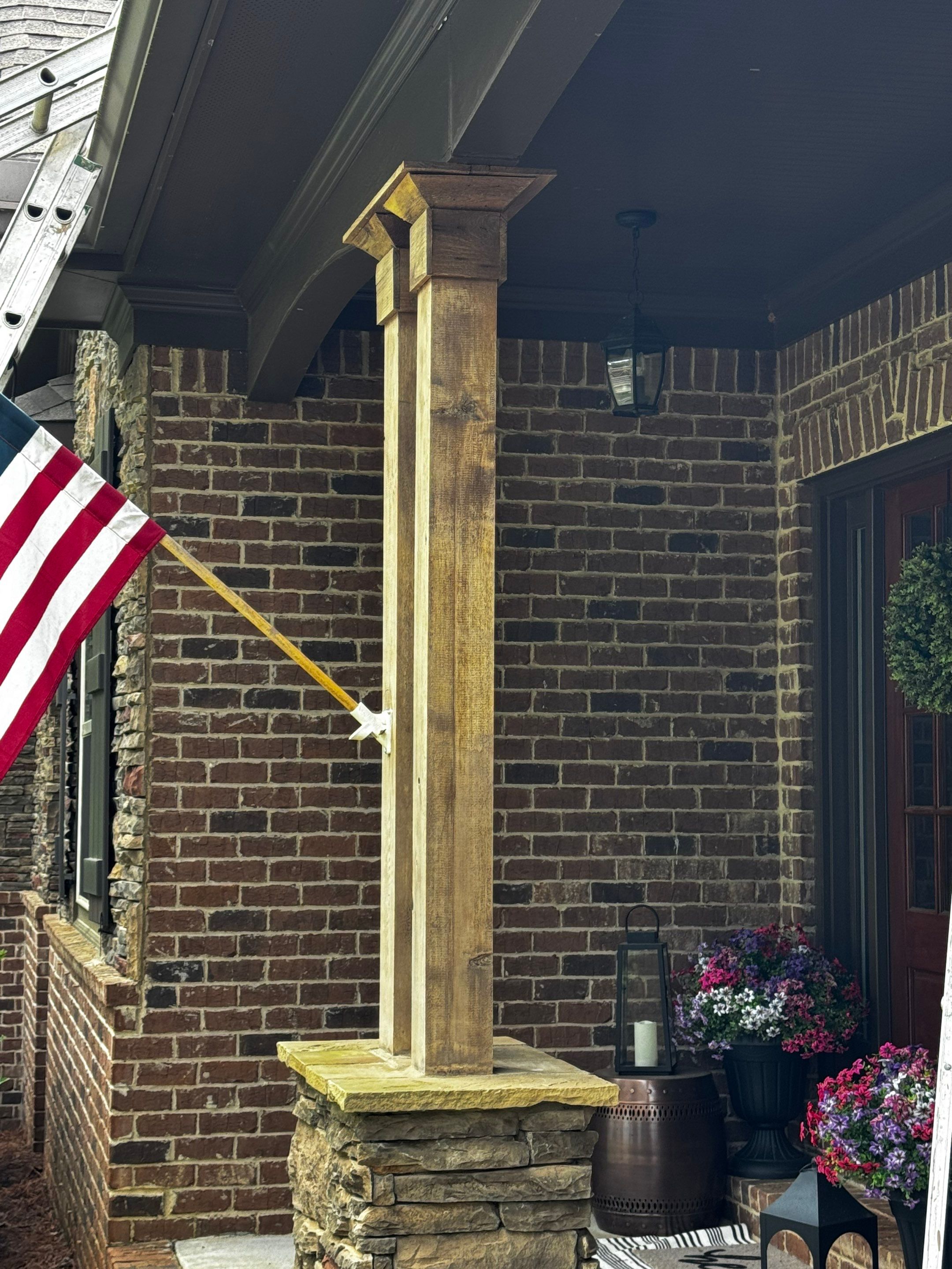 A-Frame Accents & Posts: Staining Project by PGP Surface Solutions, LLC