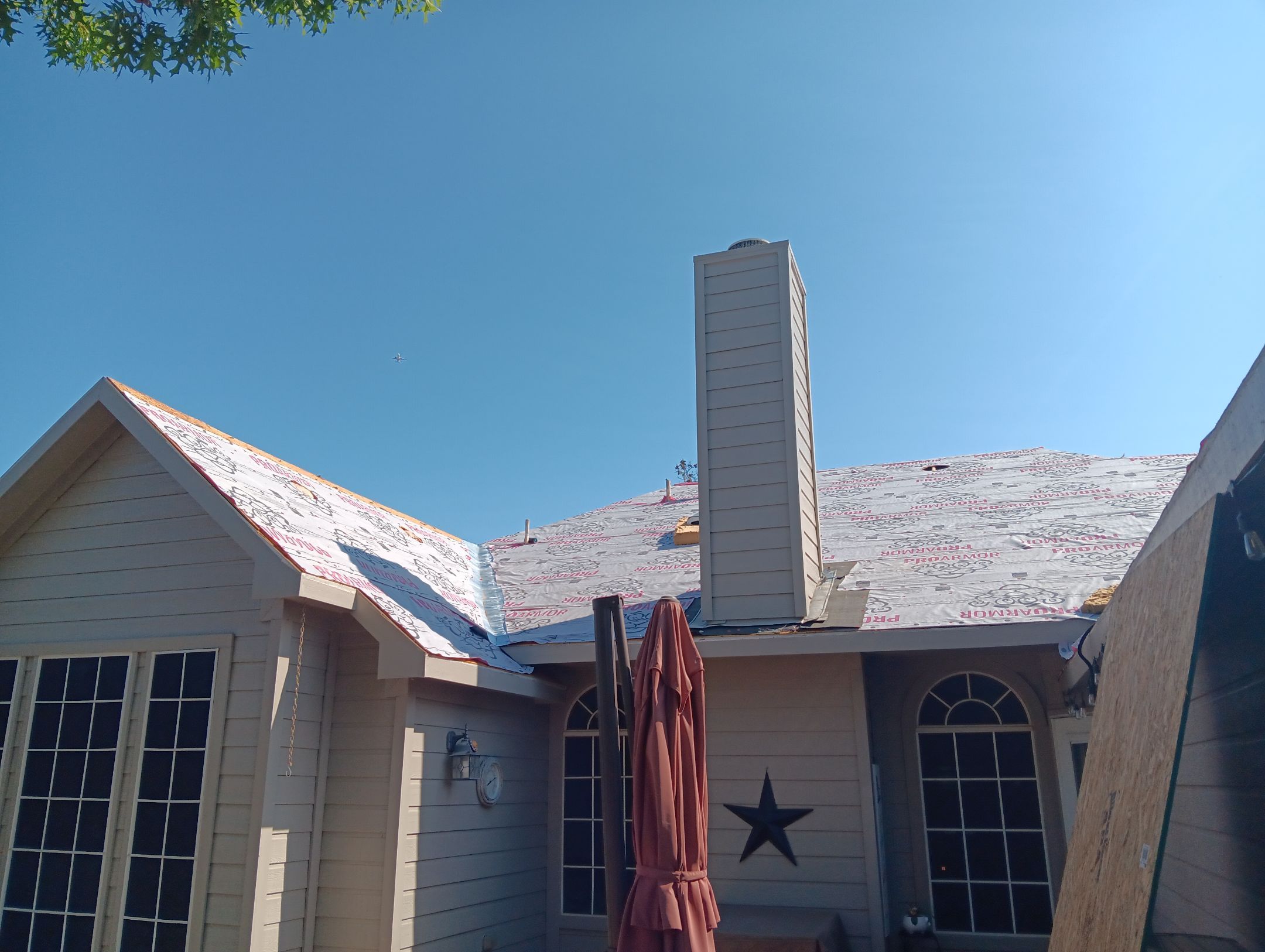 Exterior Makeover Reroof, Gutters and Exterior Paint by Tex-Line Roofing