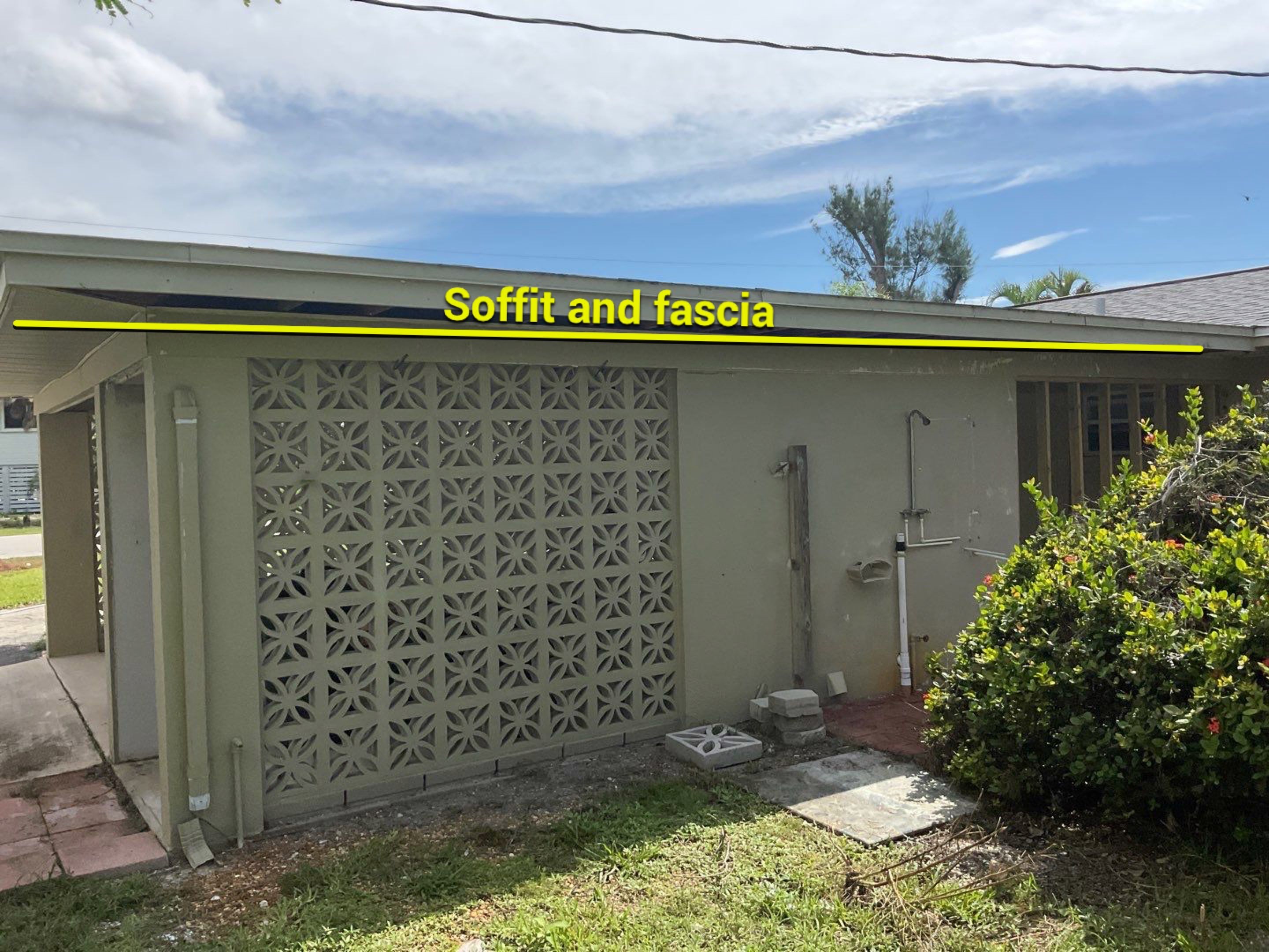 White Vinyl Soffit and Fascia Installation in Sanibel FL by Gutter Professors