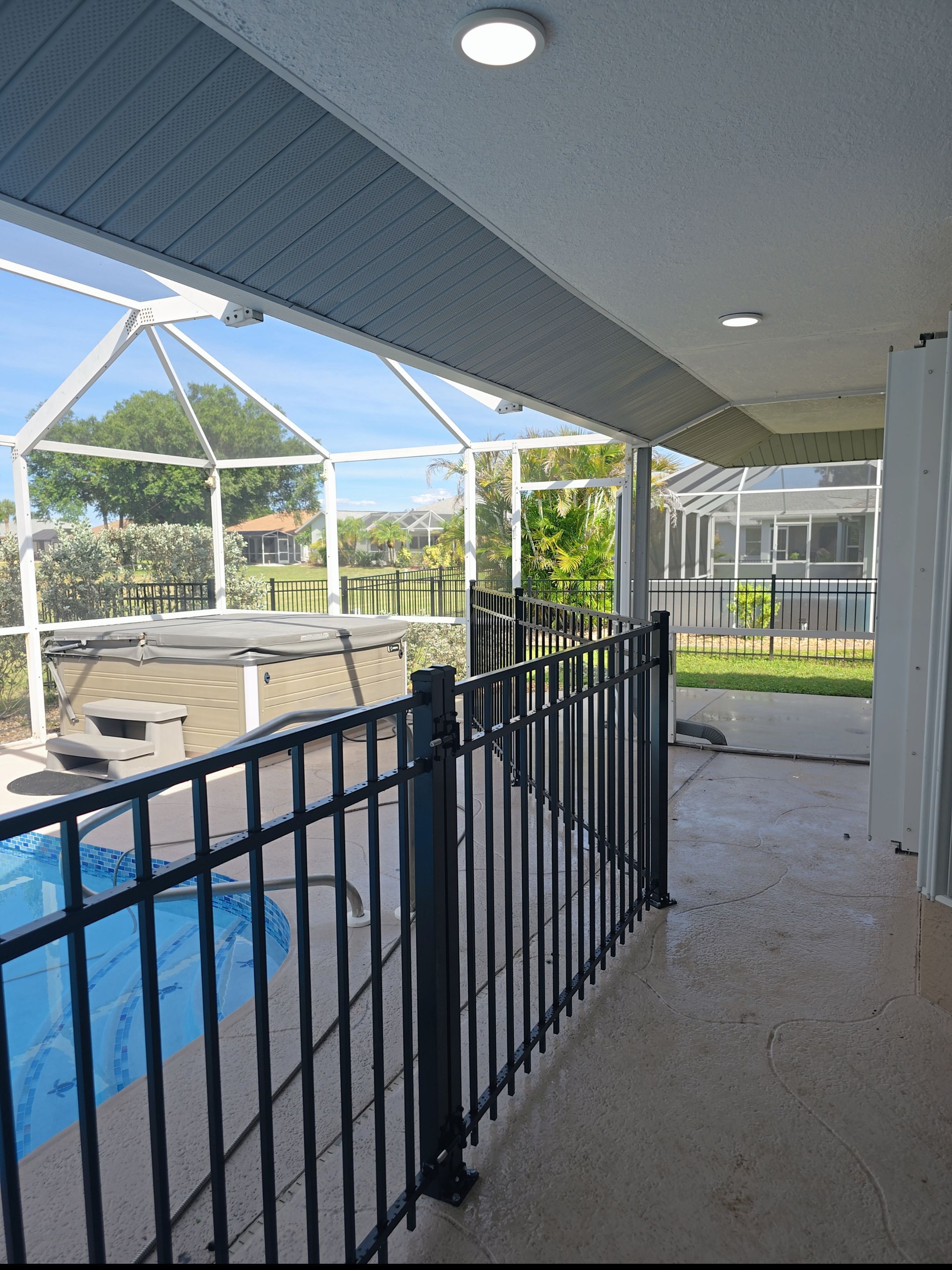 Aluminum Pool Screen Enclosure and Safety Fencing in Punta Gorda by True Fence LLC