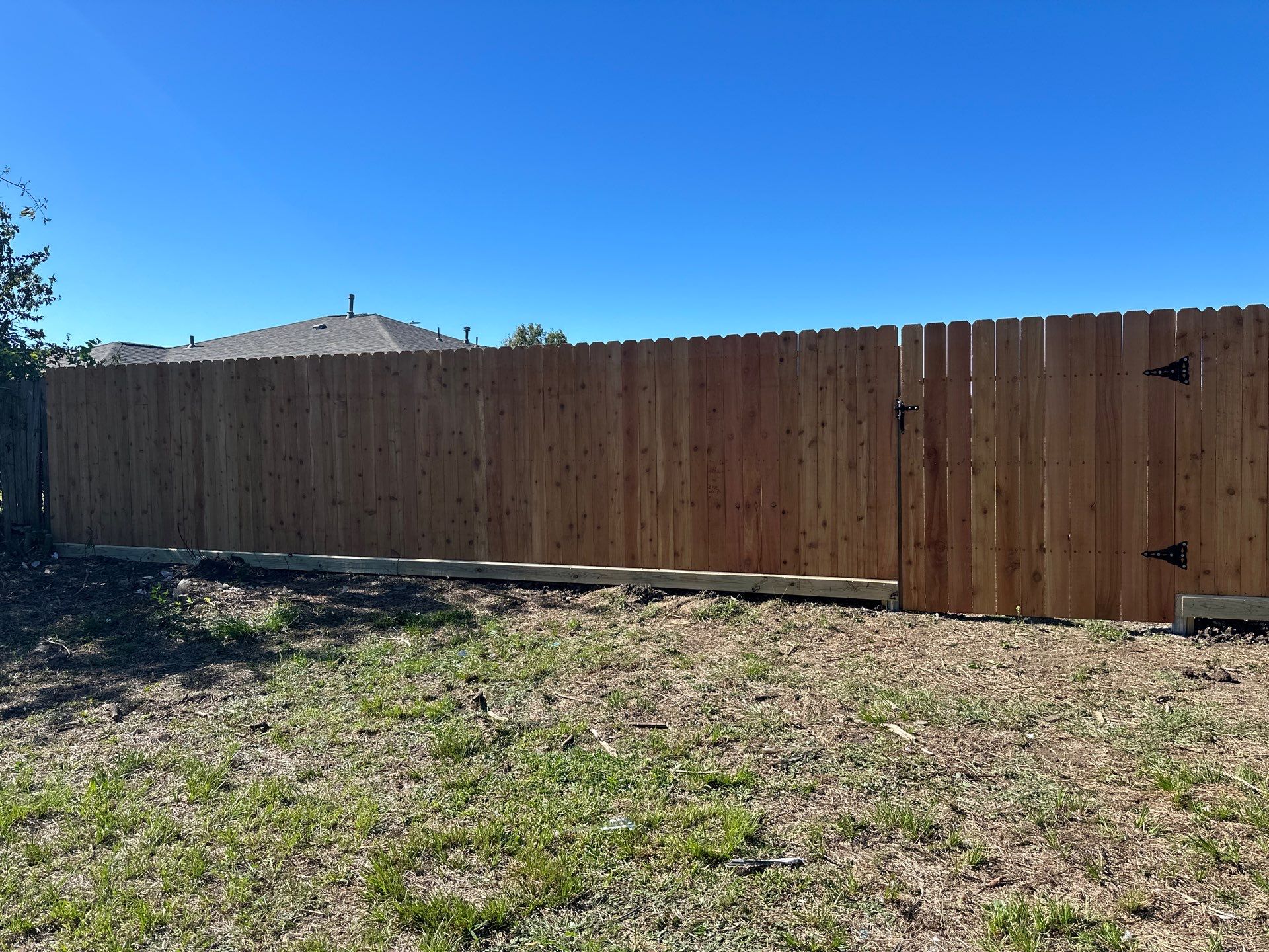 Premium Commercial Fence Installation with Western Red Cedar Pickets, 3 Rails, and Deluxe Wood Gates" by Tim's Fences