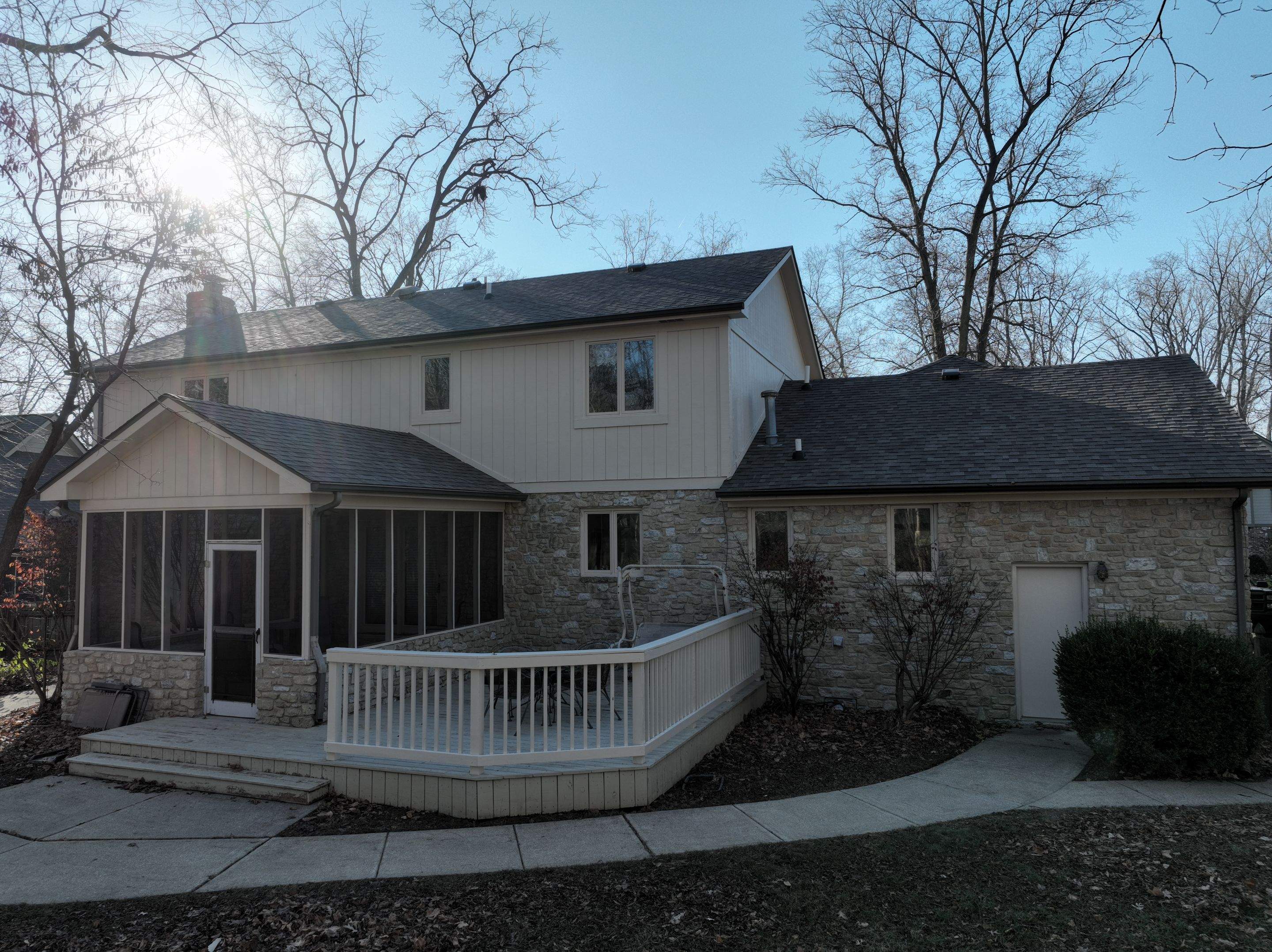 Seabreeze Roof Replacement, Exterior Siding and trim repairs and paint by 317 Roofing & Restorations