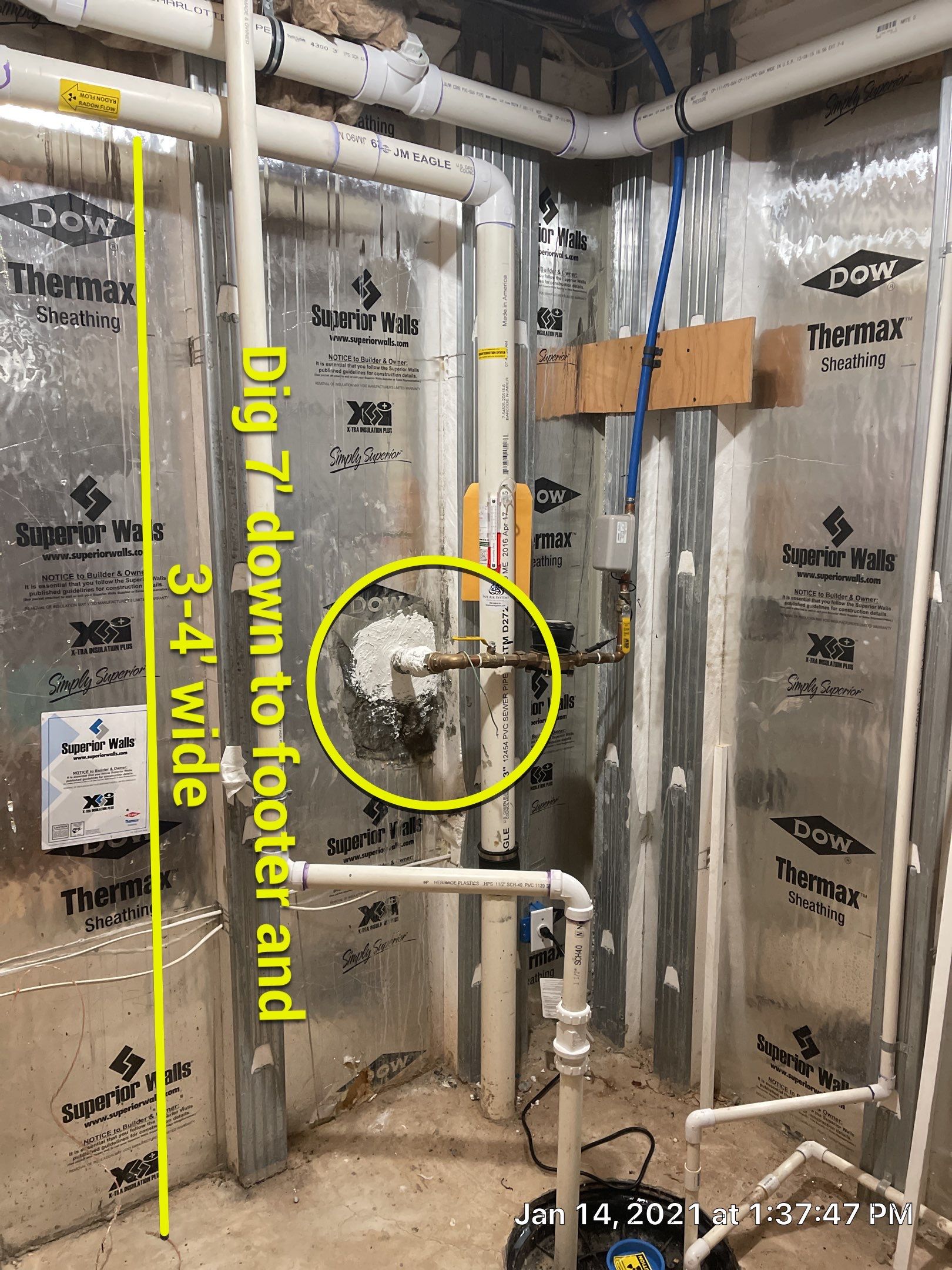 Basement Waterproofing Job in Bridgewater, NJ by Pure Service Pro, LLC 