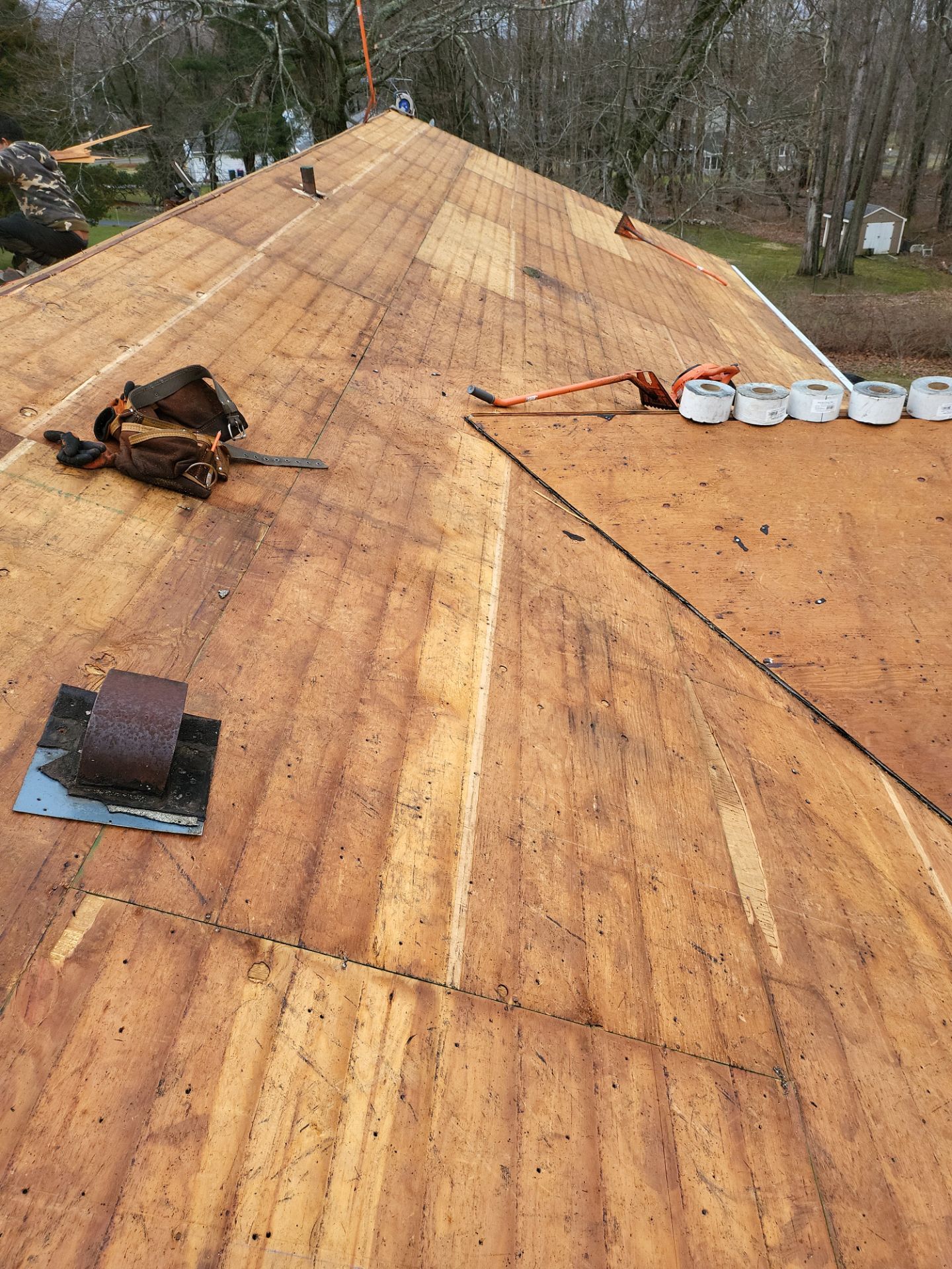 Residential Roofing Installation using Owens Corning TruDefinition Duration Designer - Black Sable by A Plus Exterior