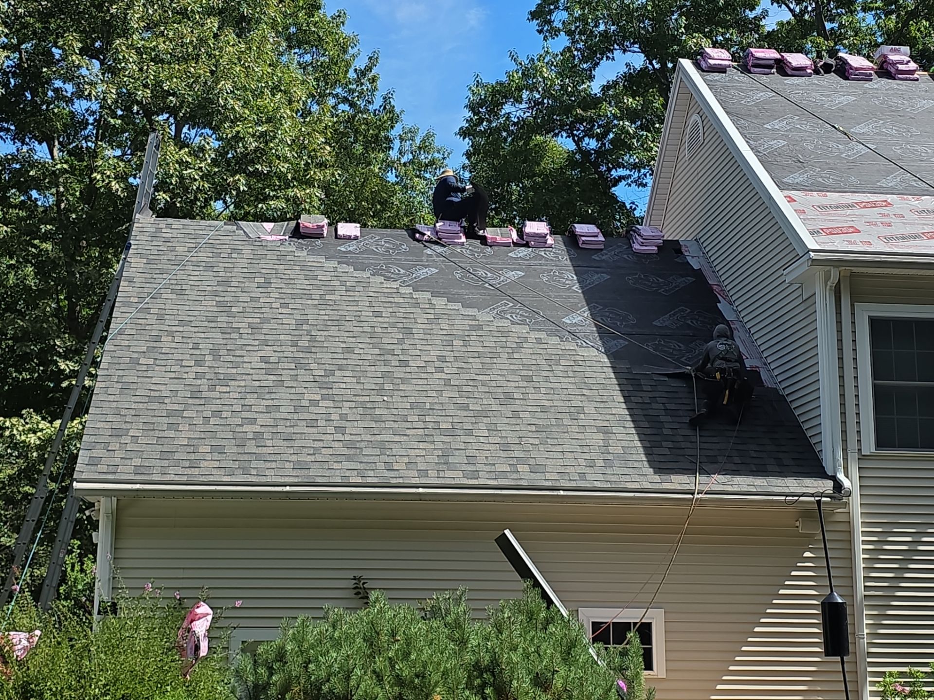 Asphalt Roof Replacement in Brentwood, NH | Owens Corning Roofing & Velux Skylights by Compass exteriors