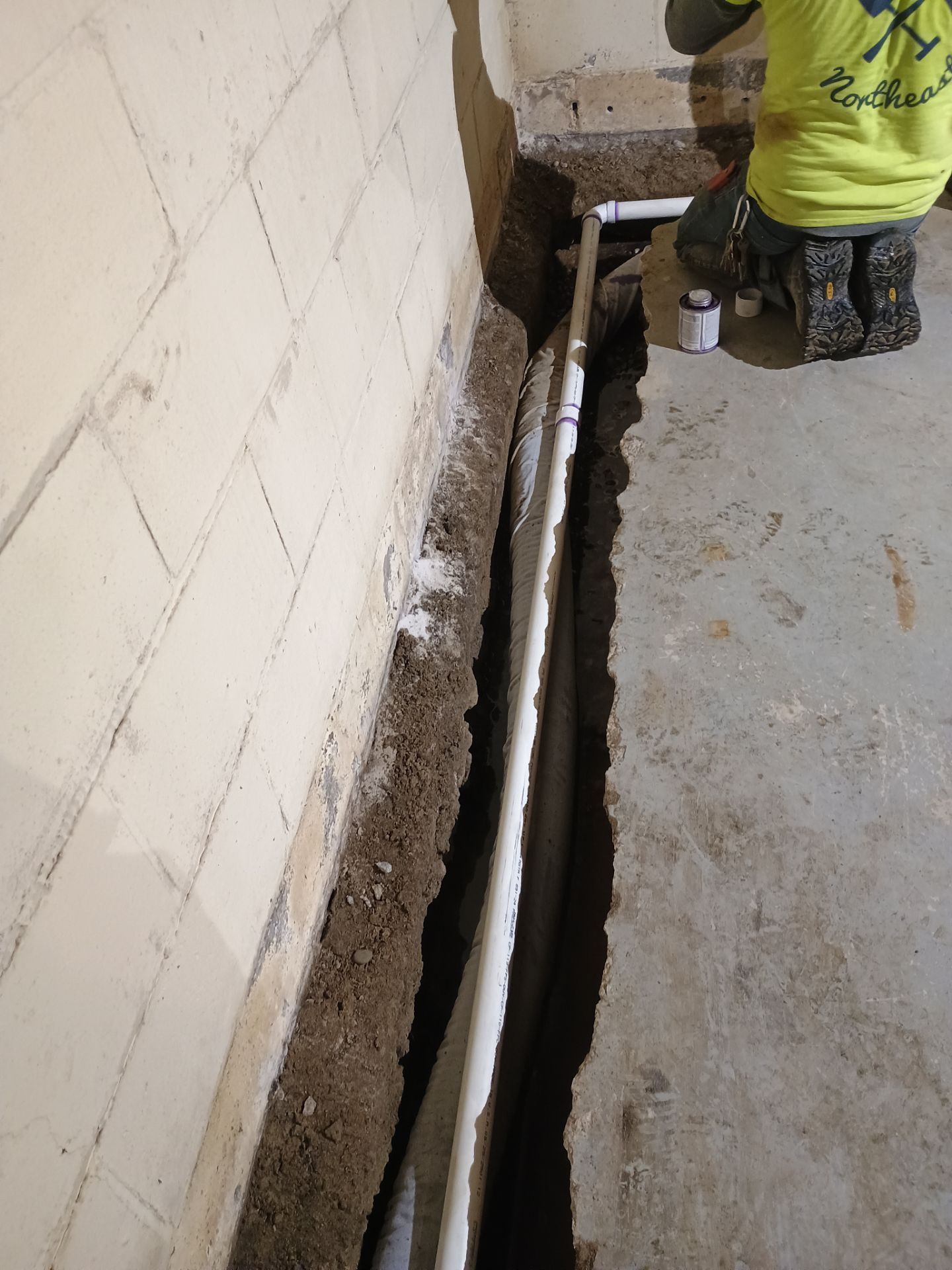 Drain Tile & Sump Pump for Kassie's Rental Property by Waterproofing Northeast