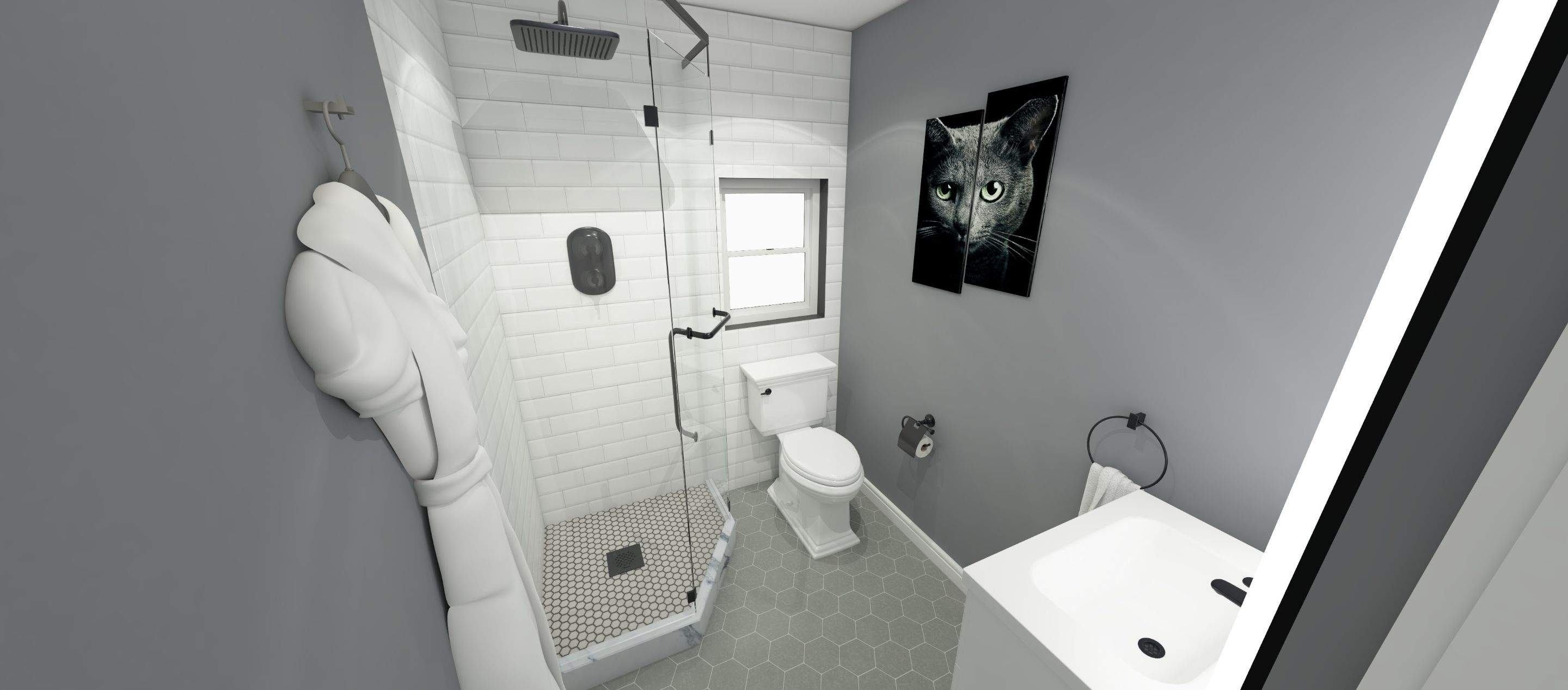 Bathroom Remodel using Cabinets by Home Concepts Construction