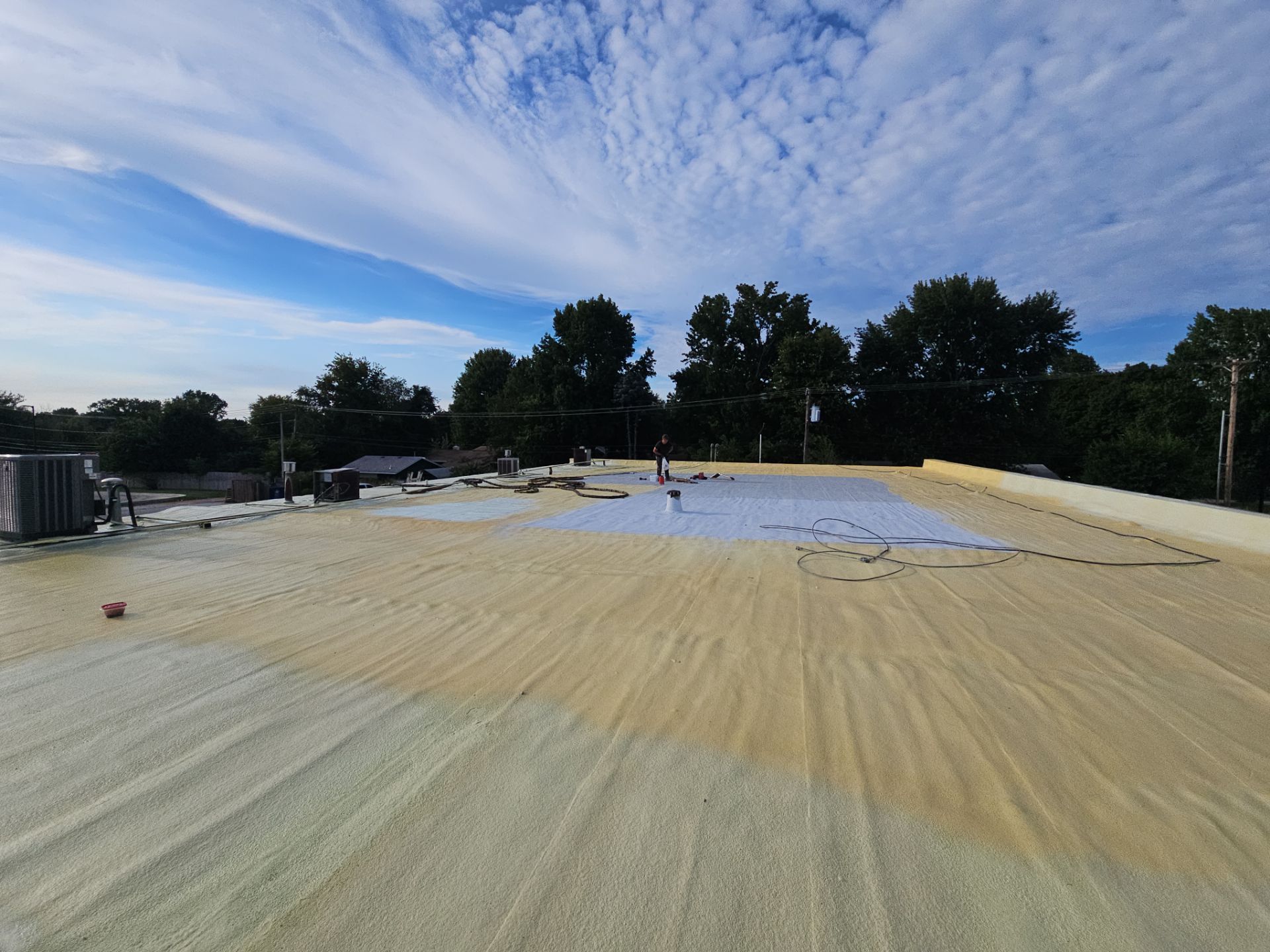 Commercial Roofing Install - SPF Foam & Coatings Restoration System - Color White  by Titan Commercial & Residential Roofing 