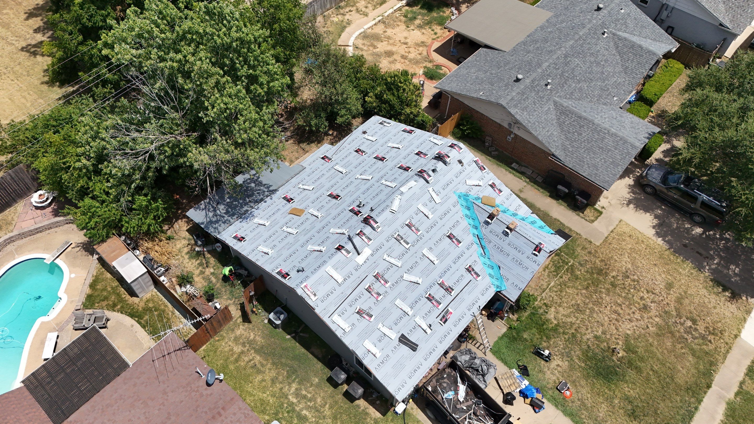 Cleburne Full Roof Replacement with Tamko Titan Rustic Slate Shingles by Armor Roofing | Exteriors