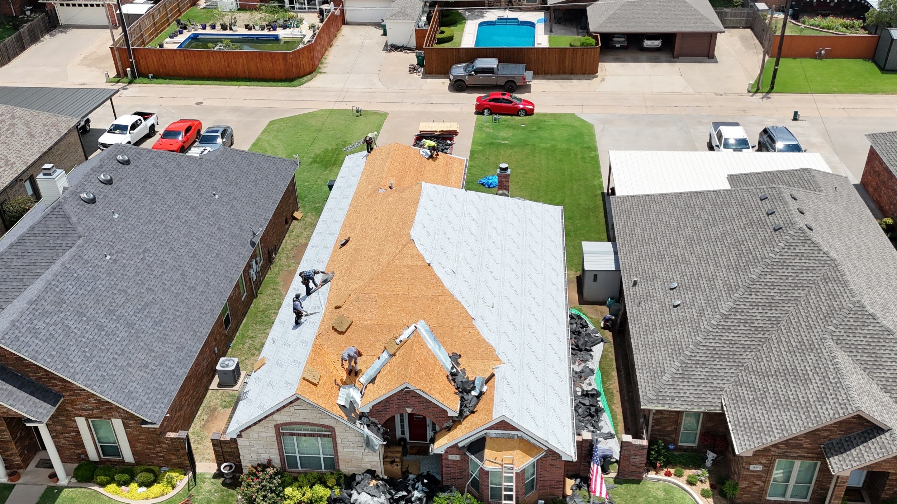 Burkburnett Roof Replacement Featuring Owens Corning Onyx Black Shingles by Shearman Roofing & Construction
