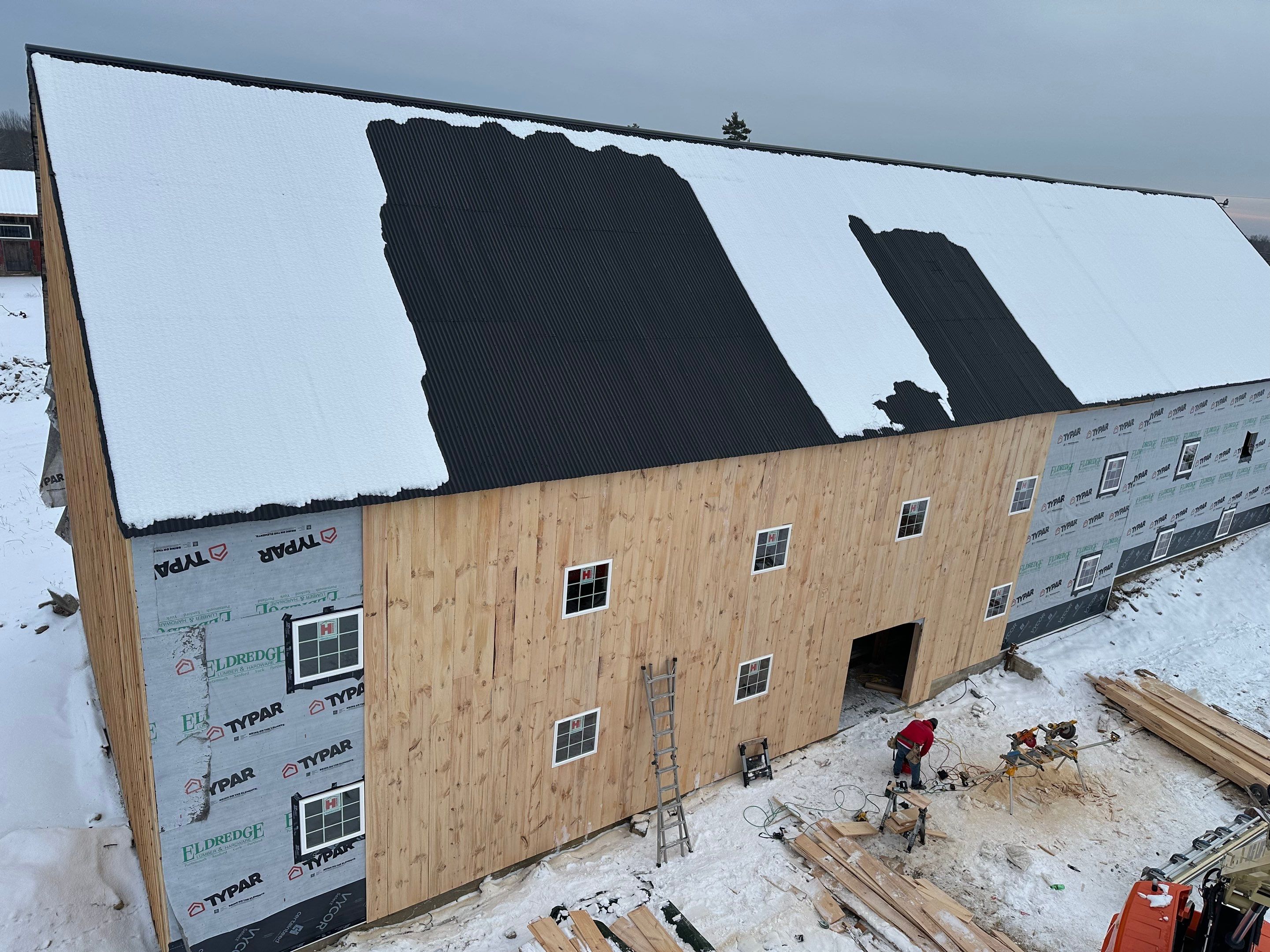 Barn Restoration and Board-and-Batten Siding Installation in Hansons Ridge by B's Roofing & Construction LLC