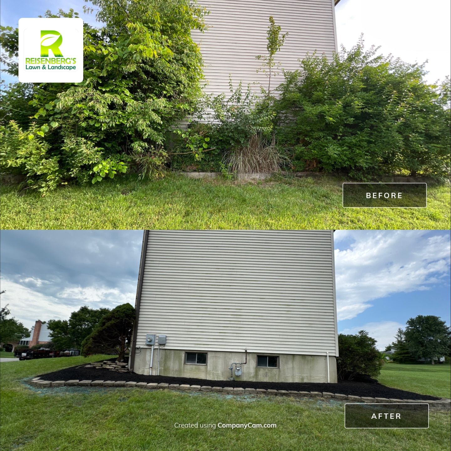 Complete Tear Out of Overgrown Landscape by Reisenberg’s Lawn & Landscape, LLC