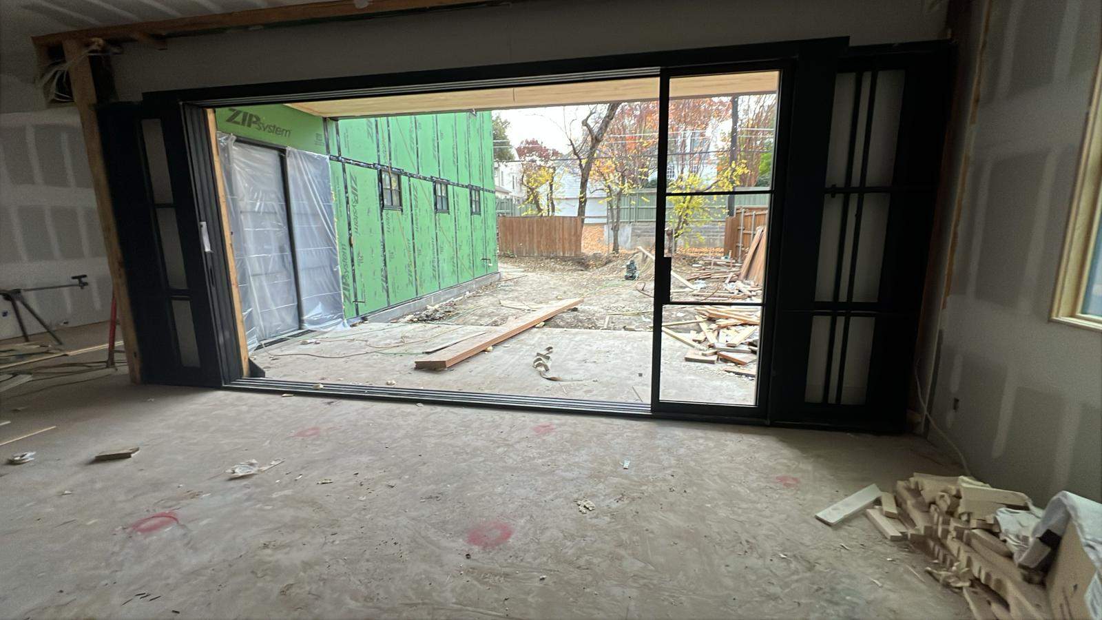 Custom 6-Panel Bi-Parting Sliding Pocket Door Installation in Dallas by Solara Custom Living