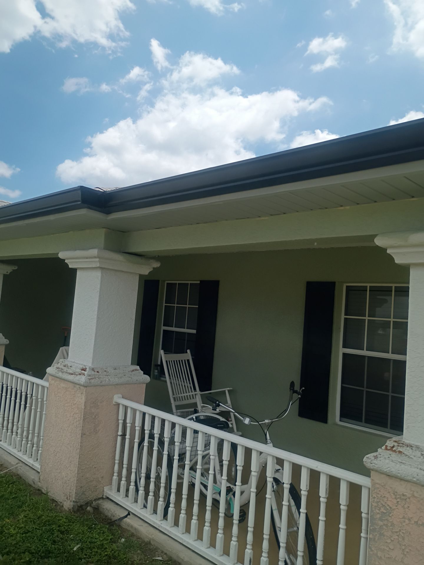Black Seamless Gutters using K-Style Seamless Gutters in Cape Coral FL by Gutter Professors