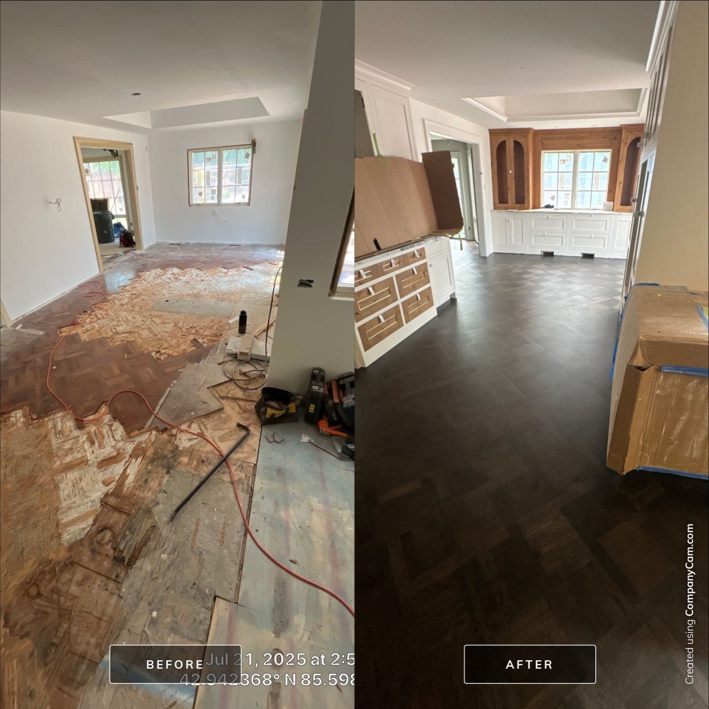 BEAUTIFUL PATTERN FLOORING handcrafted and installed in East Grand Rapids! by RTBaldwin Hardwood Floors