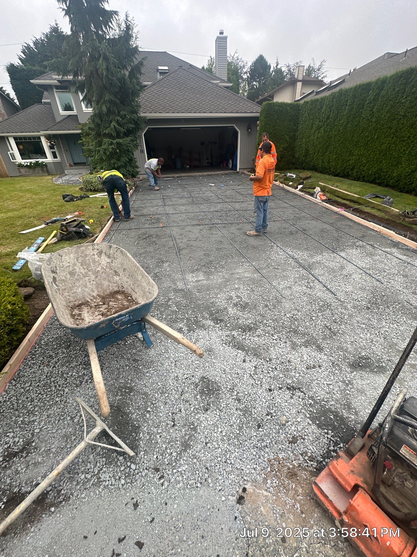 Exposed Aggregate Concrete Driveway Makeover  by Jireh Asphalt & Concrete Inc 