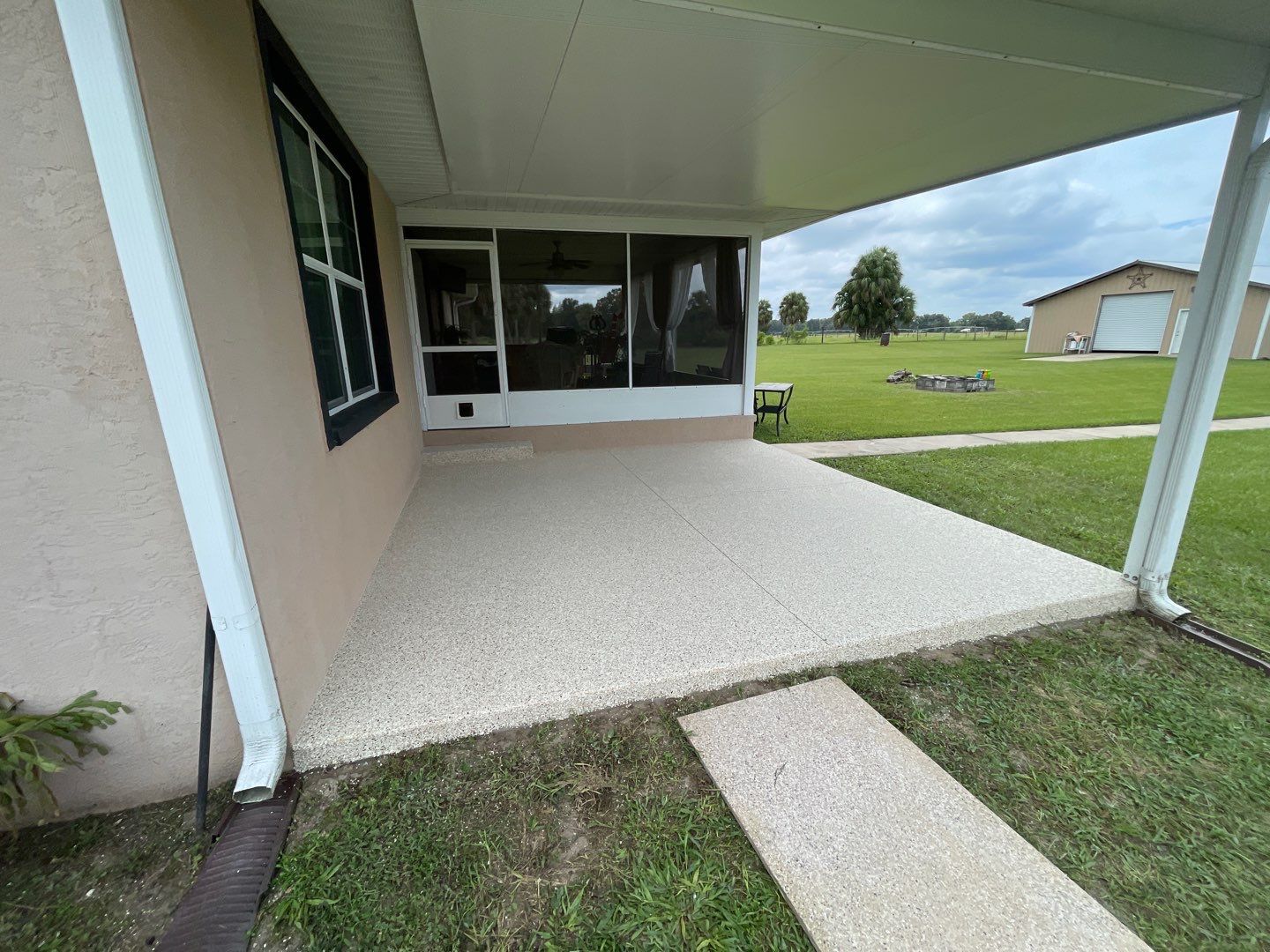 Porches Project in Chiefland, FL in Driftwood by Cross Creek Concrete Coatings