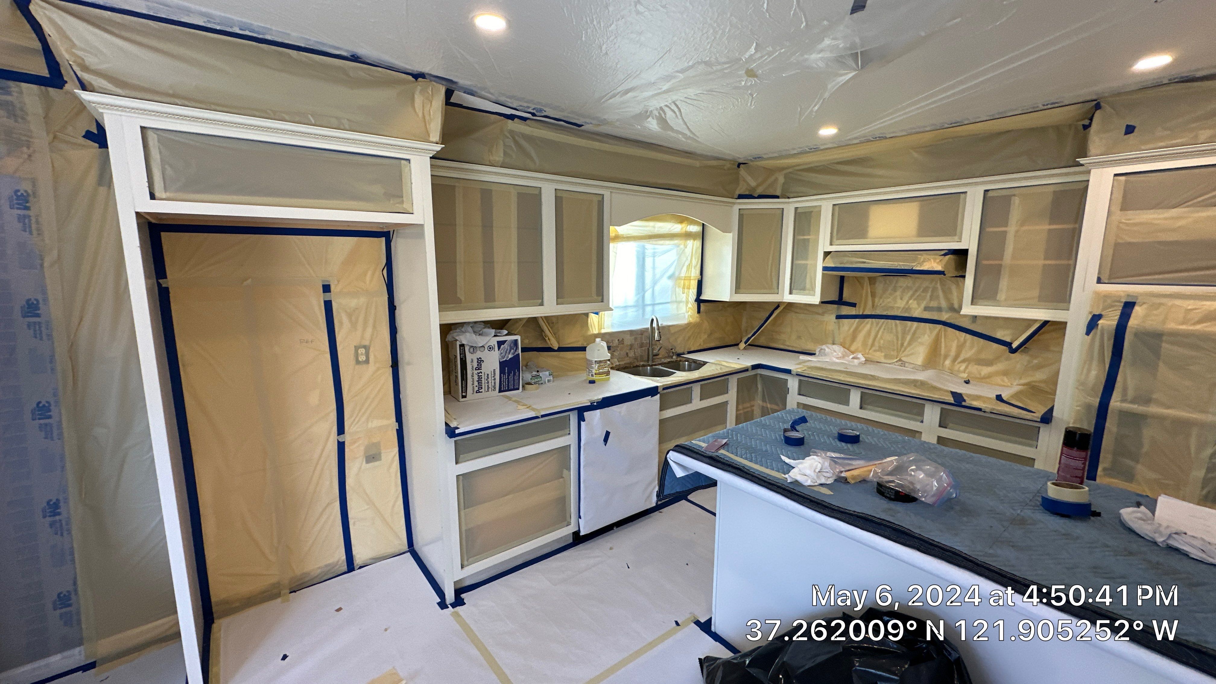 cabinet painting San Jose  by Herrera’s Bay Area Painting inc.