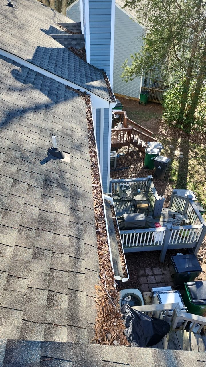Gutter Cleaning using water by Power Wash Masters LLC